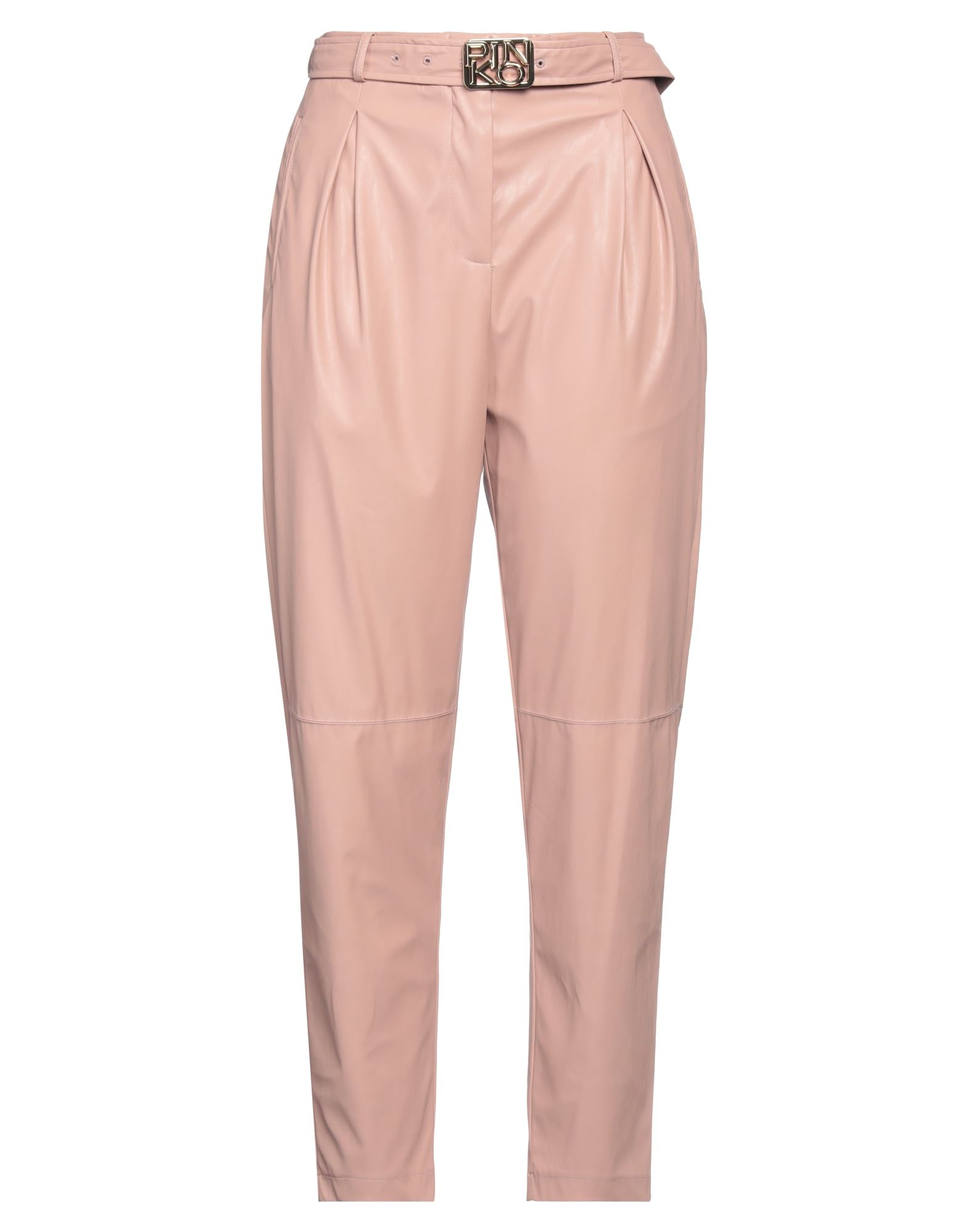 인조가죽, 벨트, 솔리드 컬러, 하이 웨이스트, 스트레이트 레그, 레귤러 핏, 지퍼 클로저, 훅&아이, 멀티 포켓, 기타 바지. 이미지