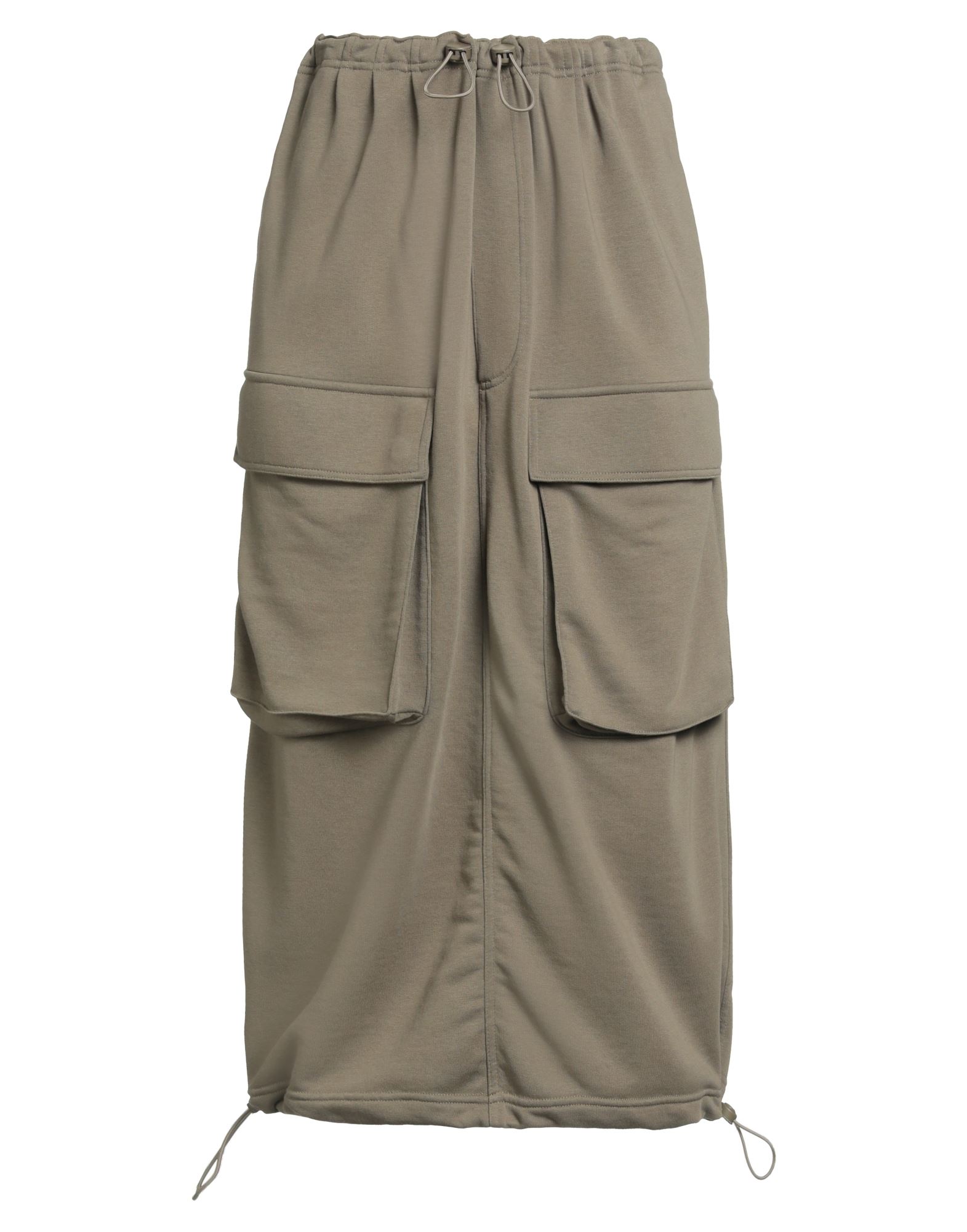 플레어 스커트, 프렌치 테리, 솔리드 컬러, 장식 부착 없음, 안감없음, 드로스트링 여밈, 플랩 포켓, 세탁기 세탁 또는 드라이클리닝, 표백 금지, 건조기 사용불가. 이미지