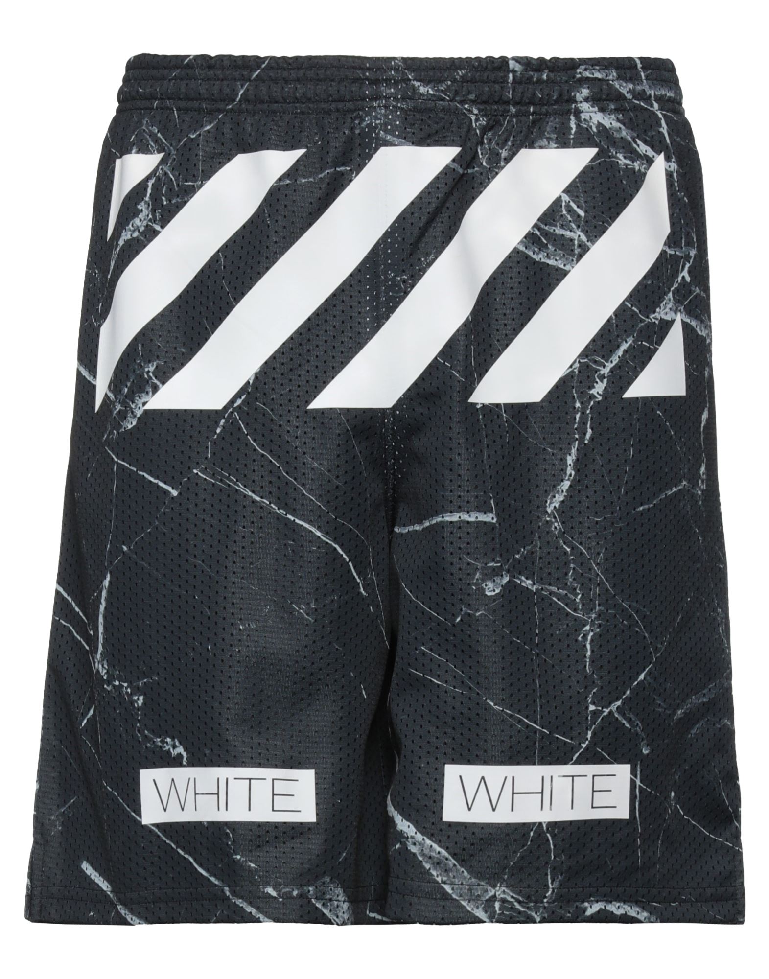 테크니컬 패브릭, 프린트, 브랜드 로고, 멀티컬러 패턴, 하이 웨이스트, 드로스트링 웨이스트, 드로스트링, 사이드 슬릿 헴라인, 멀티 포켓, 스포츠. 이미지