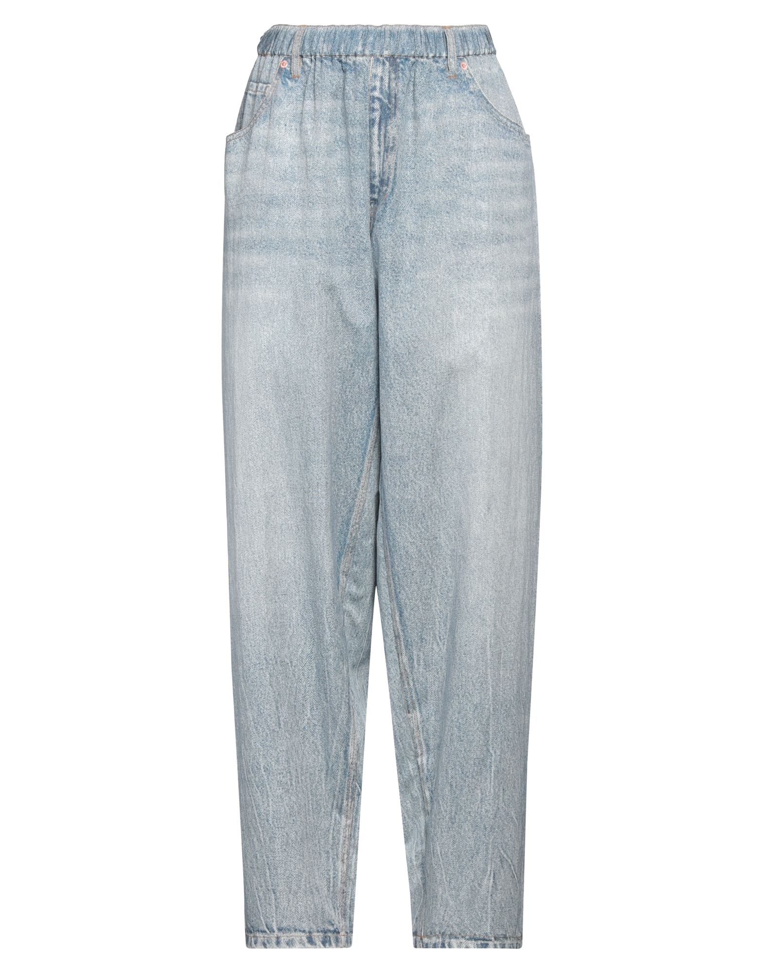 테이퍼드 팬츠, 테크니컬 패브릭, 데님 효과, 솔리드 컬러, 장식 부착 없음, 하이 웨이스트, 컴포트 핏, 안감있음, 드로스트링 여밈, 멀티 포켓, 세탁기로 세탁, 표백 금지, 건조기 사용불가, 이 브랜드는 사이즈가 크게 나옵니다. 이미지