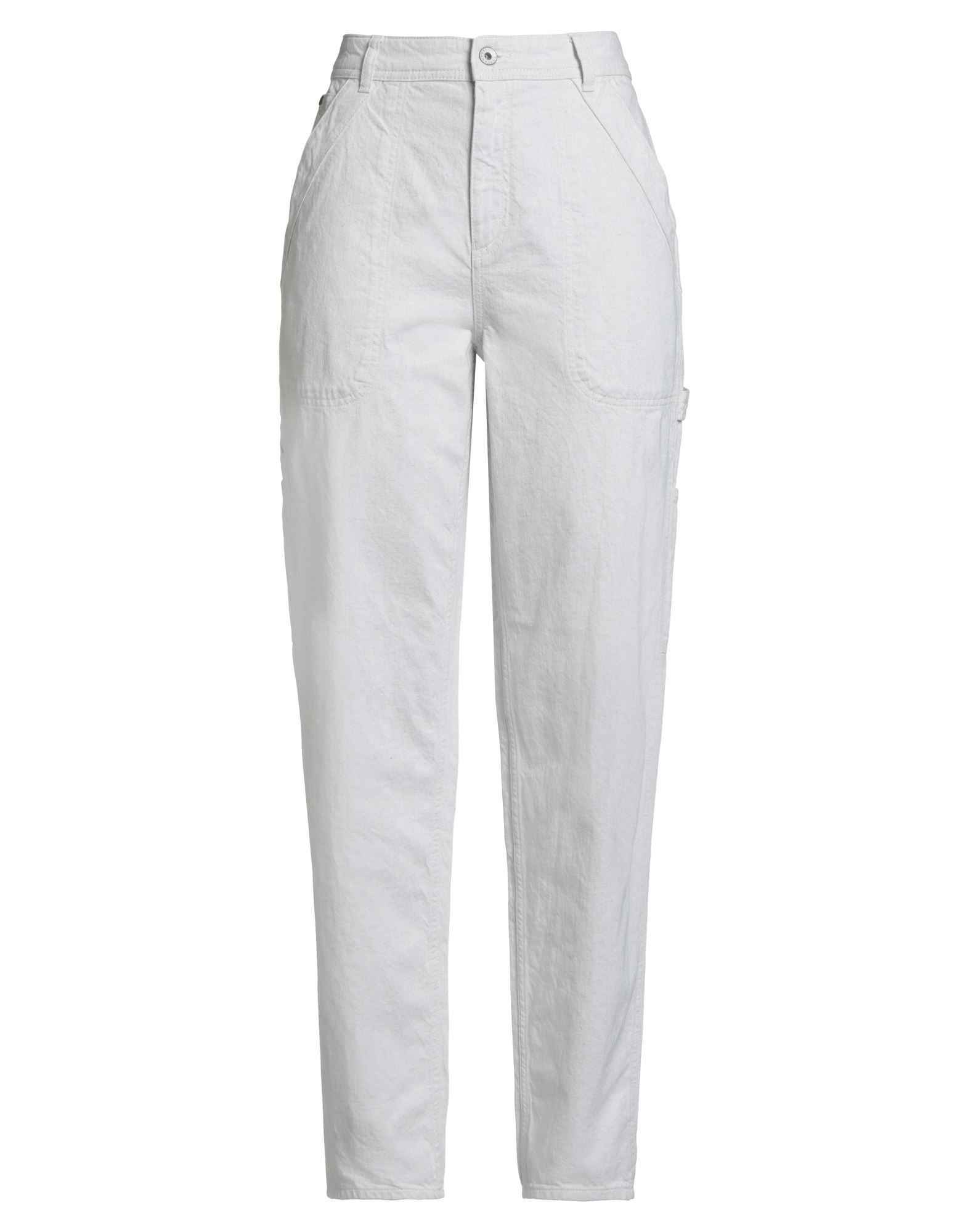 카고 팬츠, 개버딘, 솔리드 컬러, 브랜드 로고, 하이 웨이스트, 벨트 루프, 레귤러 핏, 지퍼 여밈, 1 버튼, 멀티 포켓, 세탁기로 세탁, 표백 금지, 건조기 사용불가. 이미지