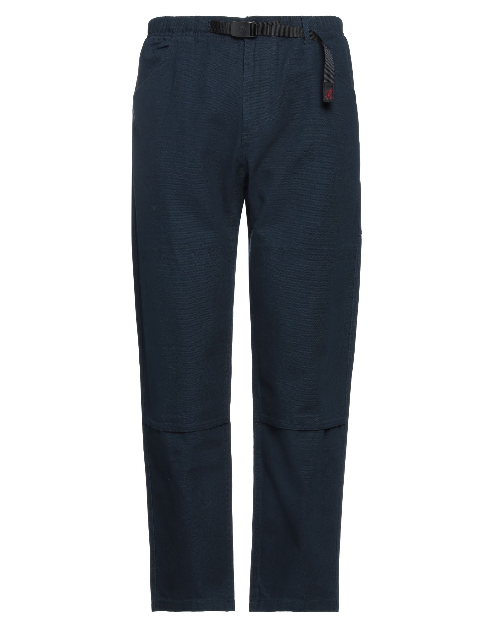 캐주얼 팬츠, 캔바스, 장식 디테일 솔리드 컬러, 브랜드 로고, 벨트, 노멀 웨이스트, 엘라스틱 웨이스트라인, 테이퍼드 레그, 레귤러 핏, 지퍼 여밈, 1 버튼, 슬릿 포켓, 세탁기 세탁 또는 드라이클리닝, 표백 금지, 건조기 사용가능. 이미지