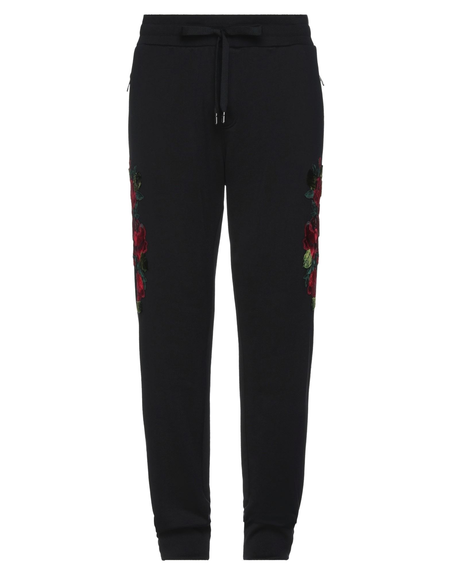 플리스, 장식 디테일 솔리드 컬러, 자수, 하이 웨이스트, 컴포트 핏, 테이퍼드 레그, 엘라스틱 웨이스트, 멀티 포켓, 프렌치 테리 소재 내부. 이미지