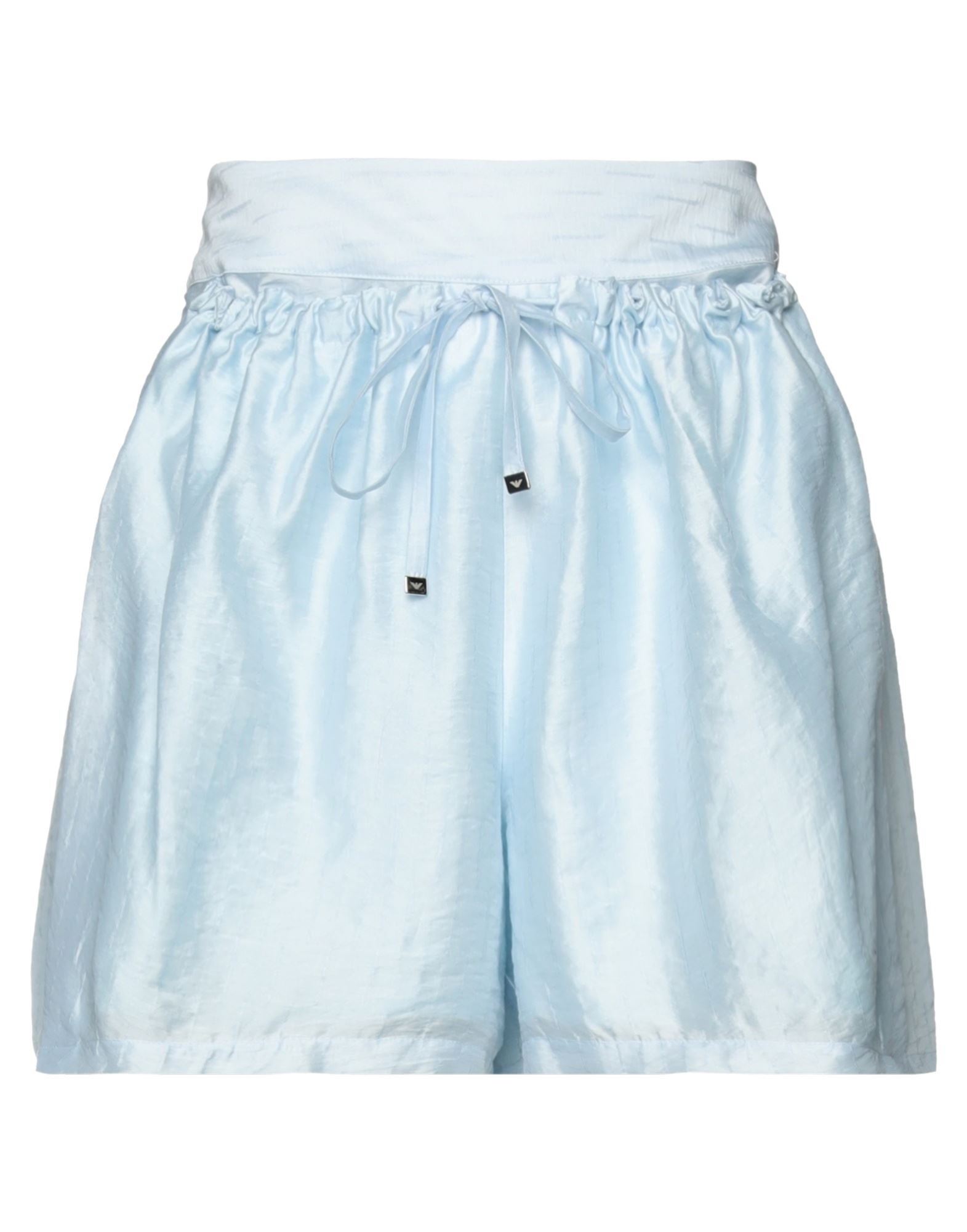 크레이프, 장식 부착 없음, 솔리드 컬러, 하이 웨이스트, 안감있음, 멀티 포켓, 반바지. 이미지