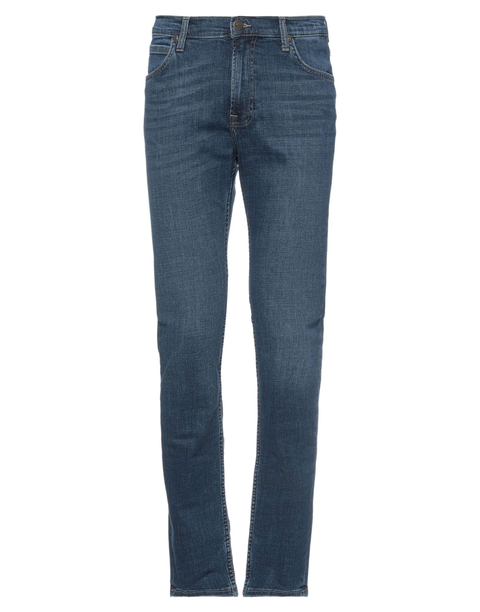 데님, 바랜 효과, 브랜드 로고, 다크 워싱, 솔리드 컬러, 테이퍼드 레그, 노멀 웨이스트, 스키니, κλείσιμο με φερμουάρ, 멀티 포켓, 스트레치. 이미지