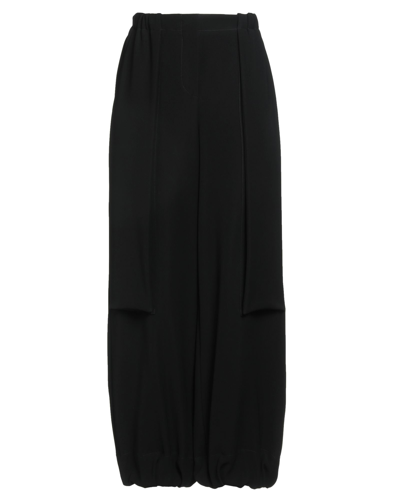 스트레이트 레그 팬츠, 크레이프, 솔리드 컬러, 장식 부착 없음, 하이 웨이스트, 레귤러 핏, 지퍼 여밈, 후크 여밈, 멀티 포켓, 세탁기 세탁 또는 드라이클리닝, 표백 금지, 건조기 사용불가, 이 브랜드는 사이즈가 크게 나옵니다. 이미지