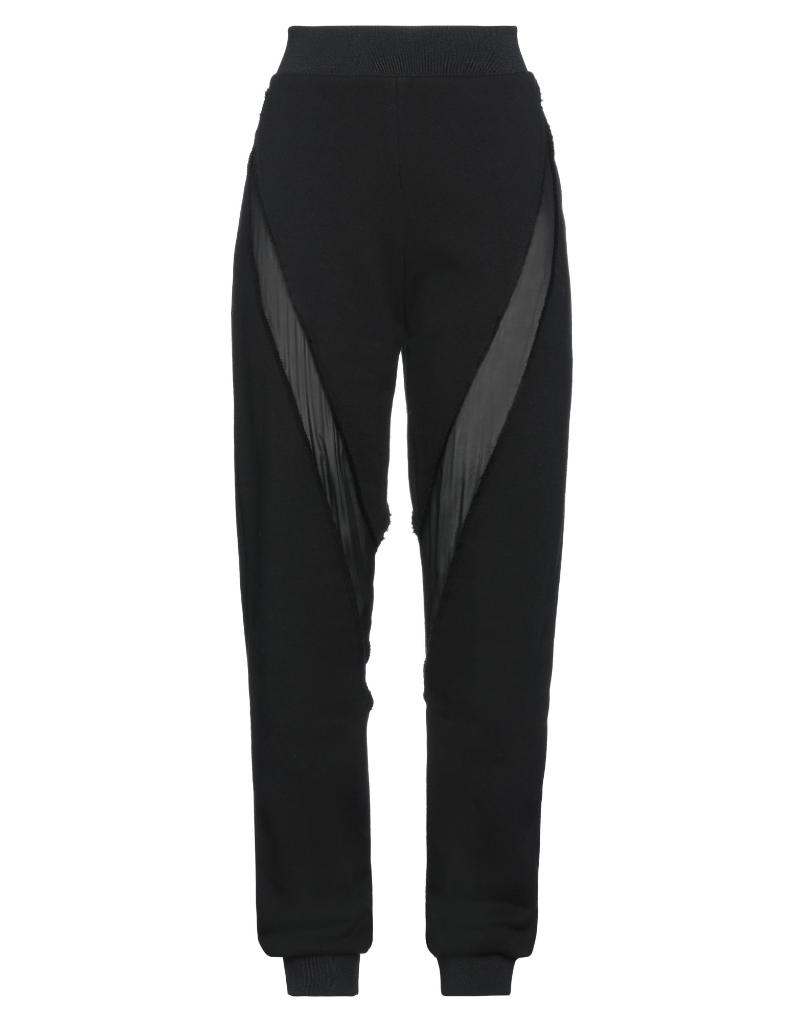 트랙 팬츠, 프렌치 테리, 크레이프, 솔리드 컬러, 가죽 인서트, 브랜드 로고, 하이 웨이스트, 엘라스틱 웨이스트라인, 컴포트 핏, 드라이클리닝, 표백 금지, 건조기 사용불가, 동물성 비섬유 자재 함유, 이 브랜드는 사이즈가 크게 나옵니다. 이미지