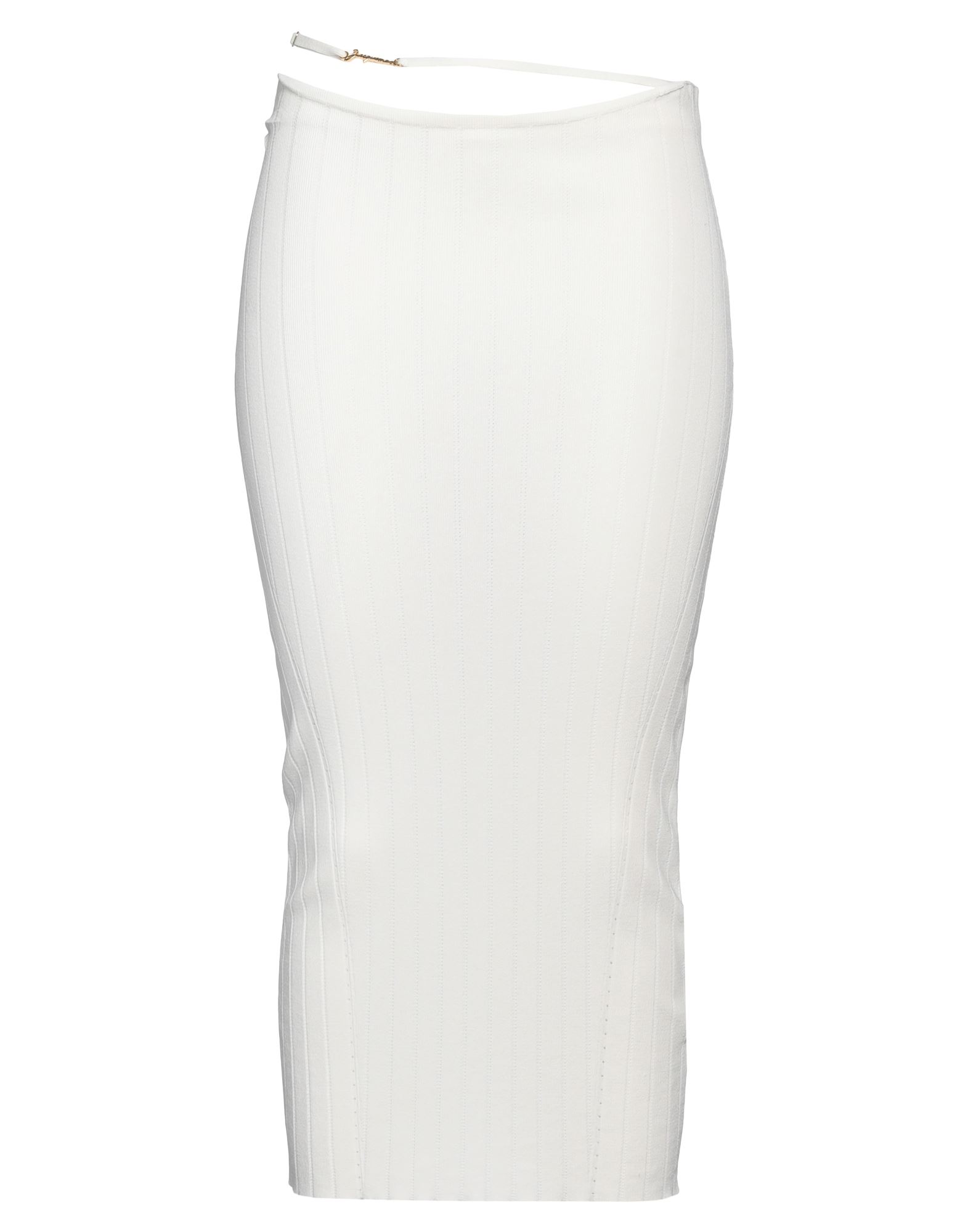 펜슬 스커트, 니트 소재, 라이트웨이트 니트, 장식 부착 없음, 솔리드 컬러, 안감없음, 포켓 없음, 손세탁 또는 드라이클리닝, 표백 금지, 건조기 사용불가. 이미지