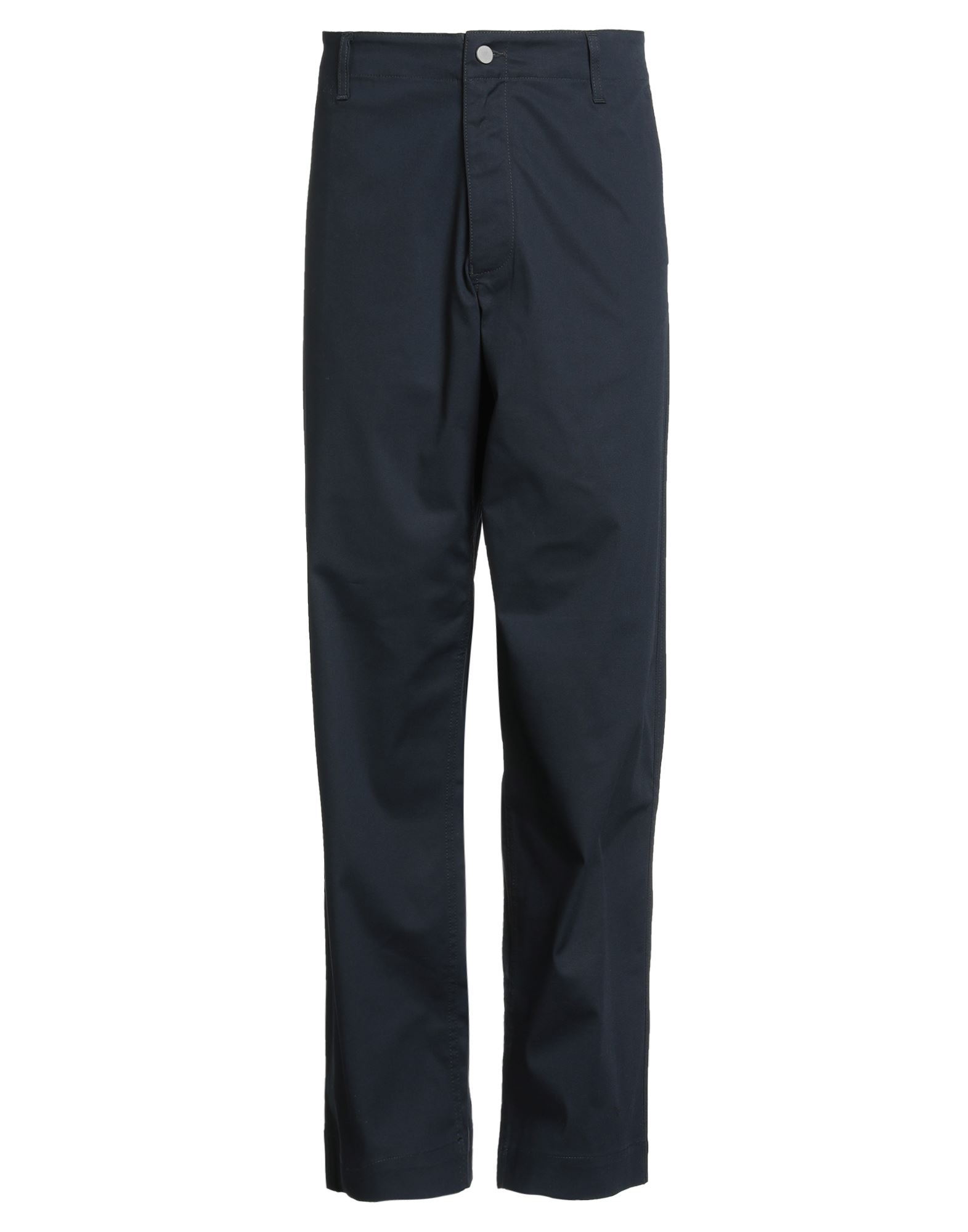 치노 팬츠, 트윌, 솔리드 컬러, 브랜드 로고, 하이 웨이스트, 벨트 루프, 스트레이트 레그, 레귤러 핏, 지퍼 여밈, 1 버튼, 웰트 포켓, 슬릿 포켓, 스트레치, 세탁기 세탁 또는 드라이클리닝, 표백 금지, 건조기 사용불가. 이미지