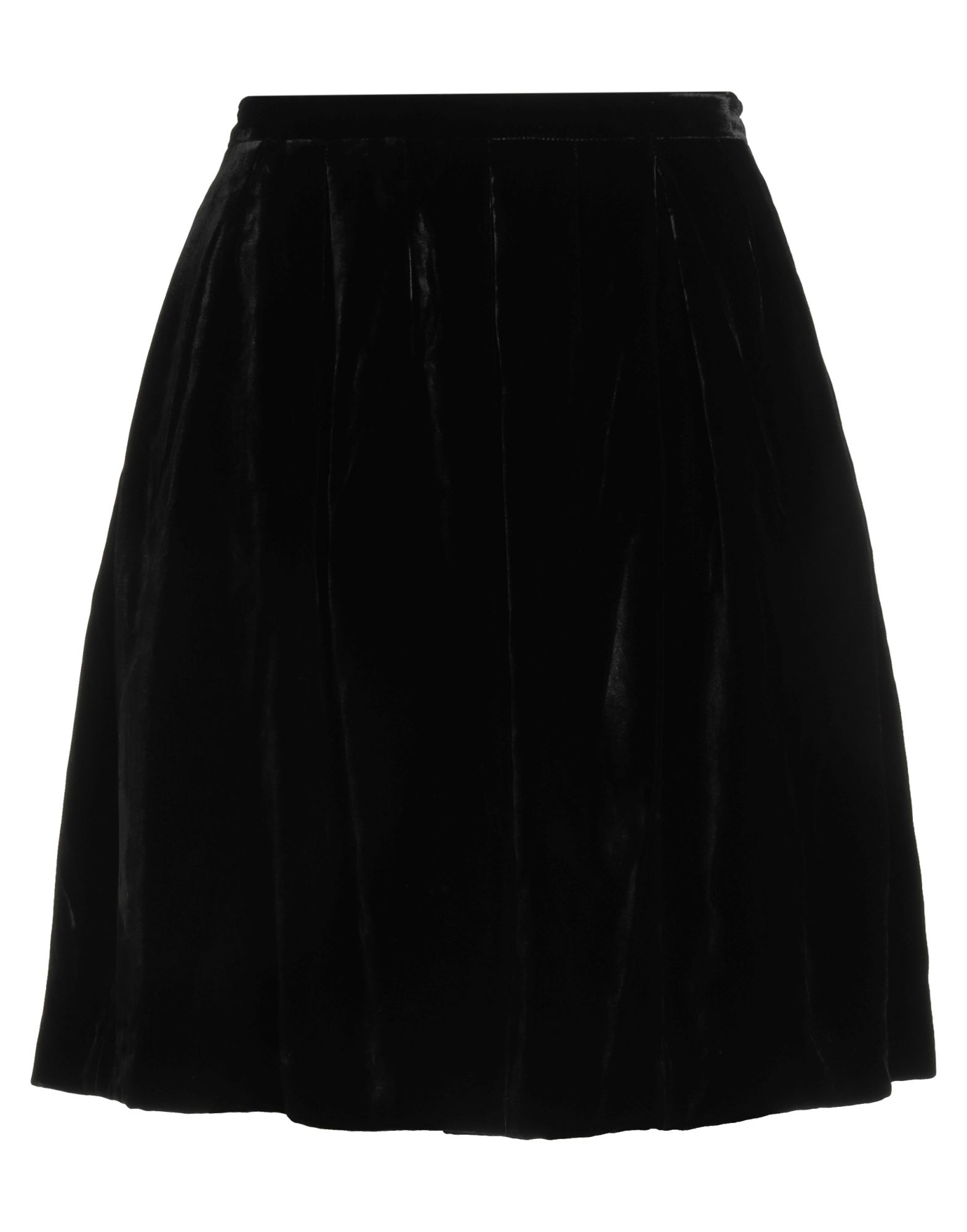 플레어 스커트, 벨벳, 솔리드 컬러, 장식 부착 없음, 지퍼 여밈, 멀티 포켓, 드라이클리닝, 표백 금지, 건조기 사용불가. 이미지