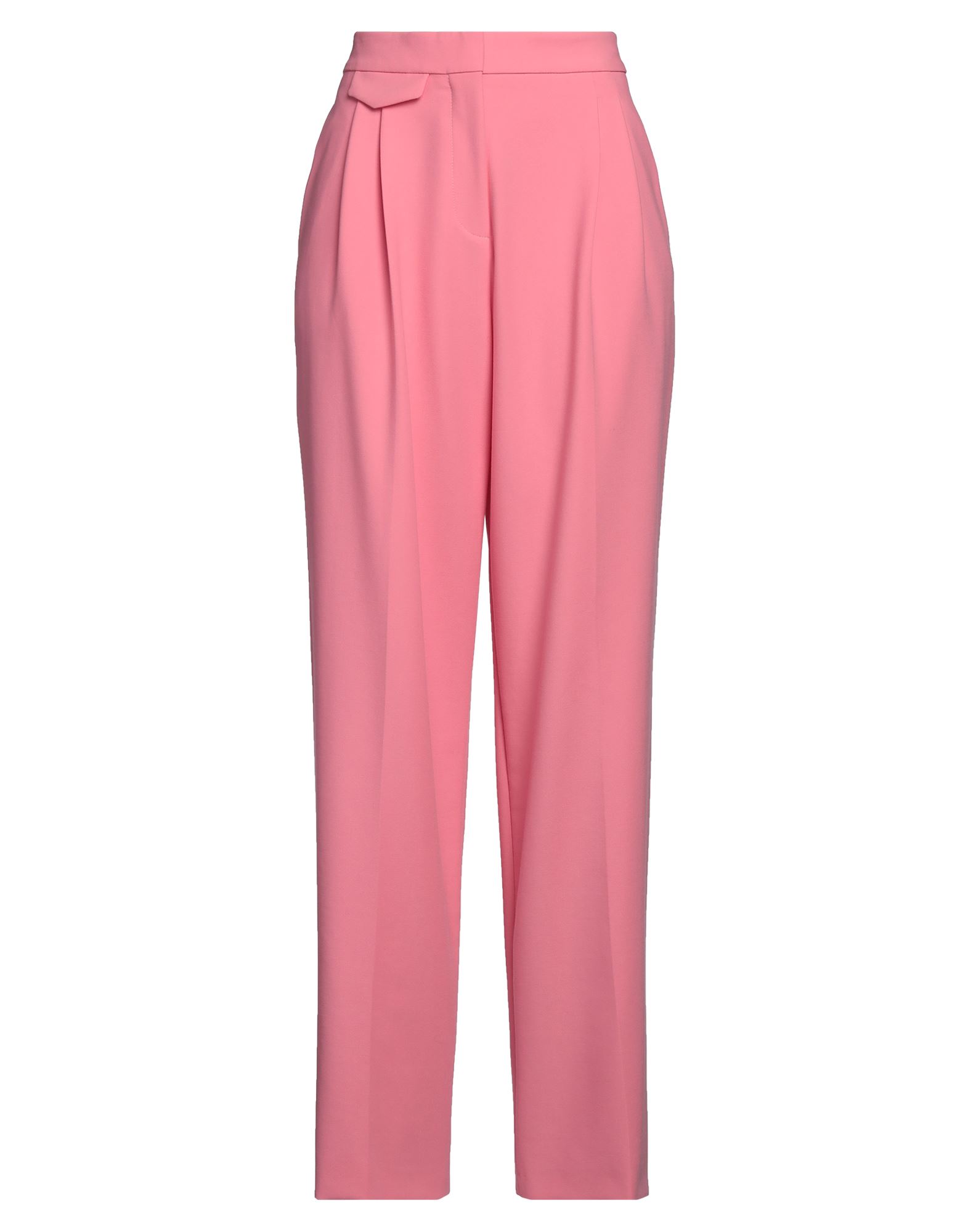 와이드 레그 팬츠, 우븐, 솔리드 컬러, 브랜드 로고, 하이 웨이스트, 레귤러 핏, 지퍼 여밈, 후크 여밈, 멀티 포켓, 스트레치, 세탁기 세탁 또는 드라이클리닝, 표백 금지, 건조기 사용불가. 이미지