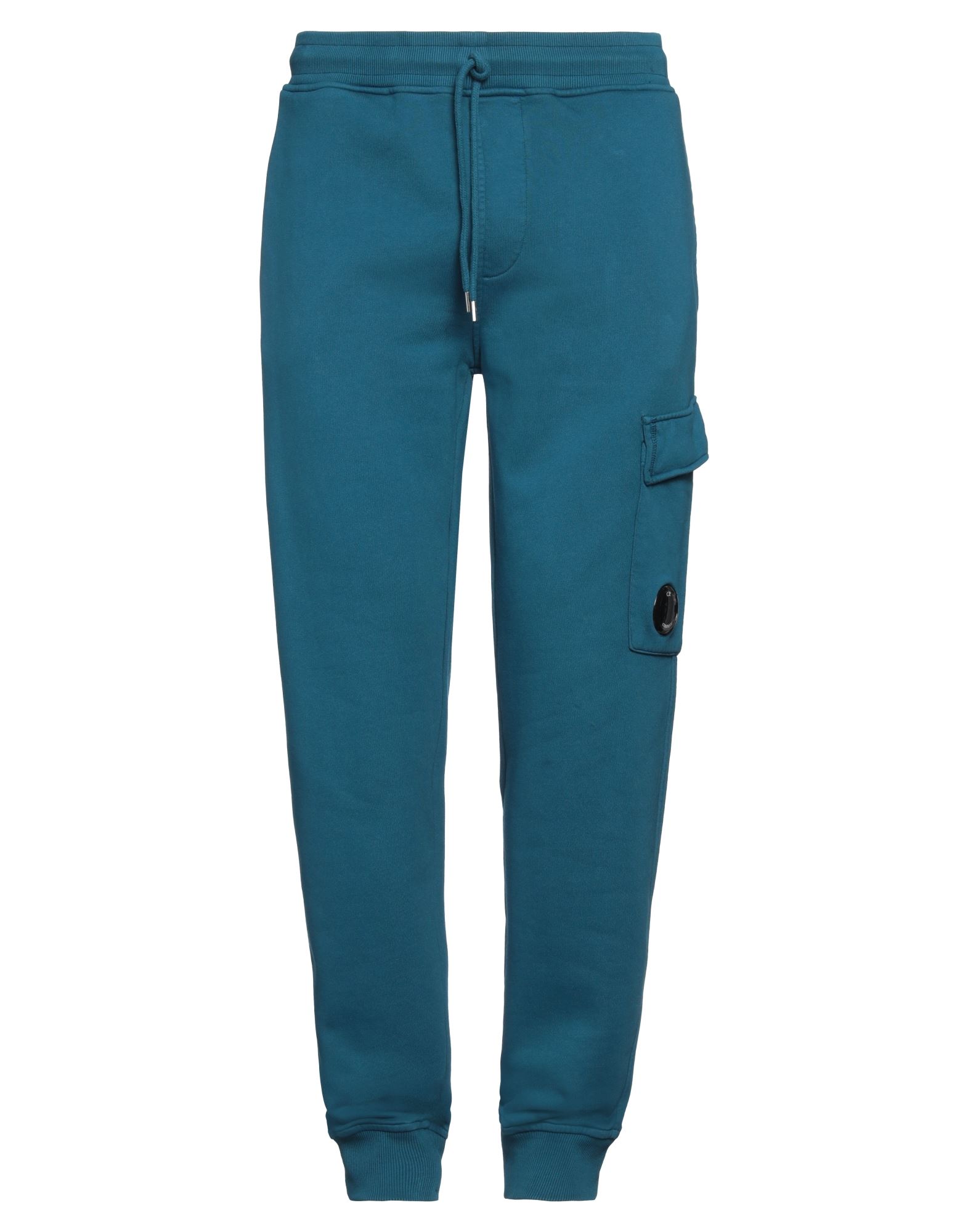 카고 팬츠, 프렌치 테리, 솔리드 컬러, 브랜드 로고, 하이 웨이스트, 레귤러 핏, 드로스트링 여밈, 멀티 포켓, 세탁기로 세탁, 표백 금지, 건조기 사용불가. 이미지