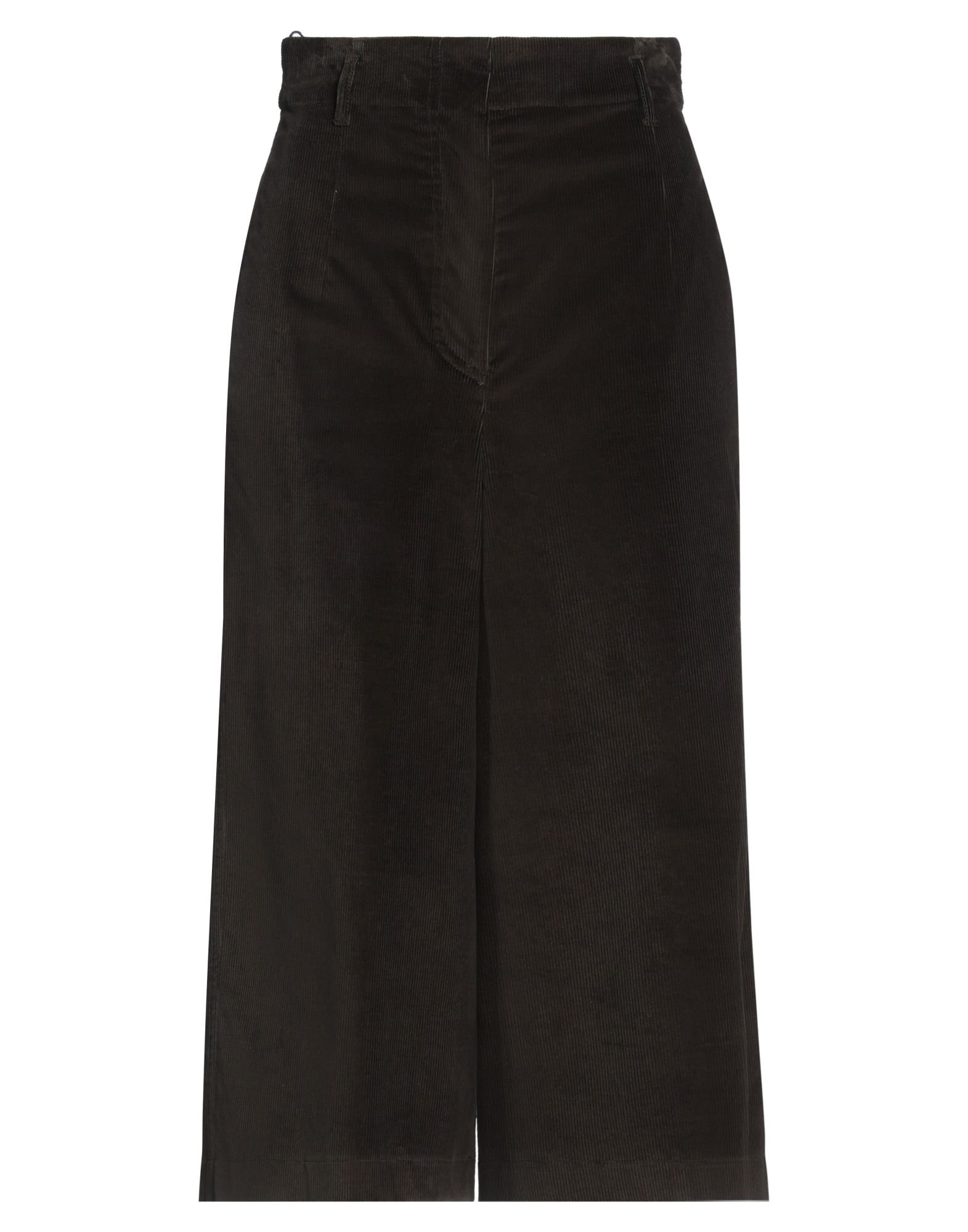 퀼로트, 코듀로이, 솔리드 컬러, 장식 부착 없음, 하이 웨이스트, 레귤러 핏, 지퍼 여밈, 후크 여밈, 멀티 포켓, 스트레치, 세탁기 세탁 또는 드라이클리닝, 표백 금지, 건조기 사용불가. 이미지