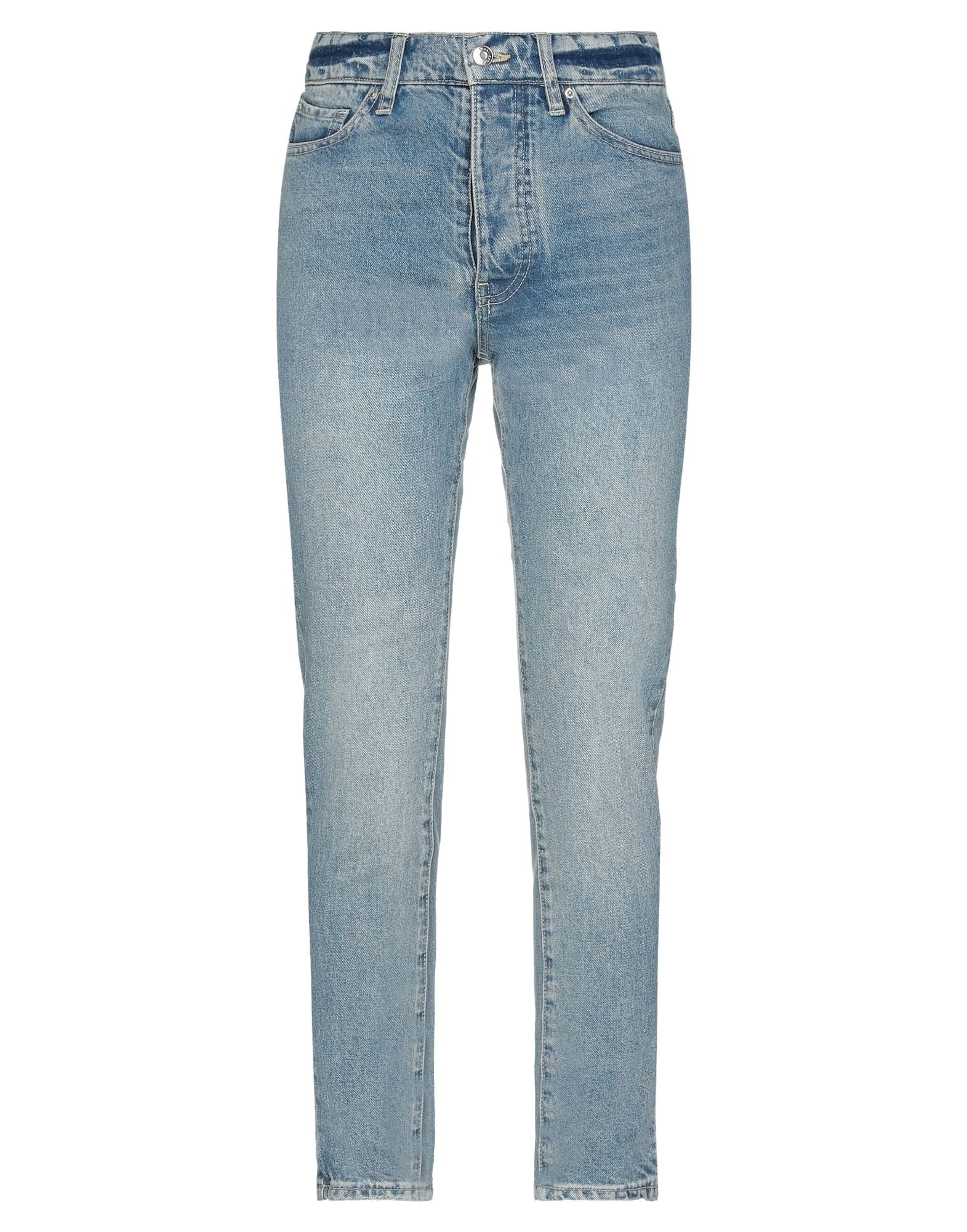 스키니 진, 데님, 솔리드 컬러, 브랜드 로고, 라이트 워싱, 하이 웨이스트, 레귤러 핏, 히든 버튼 여밈, 멀티 포켓. 이미지