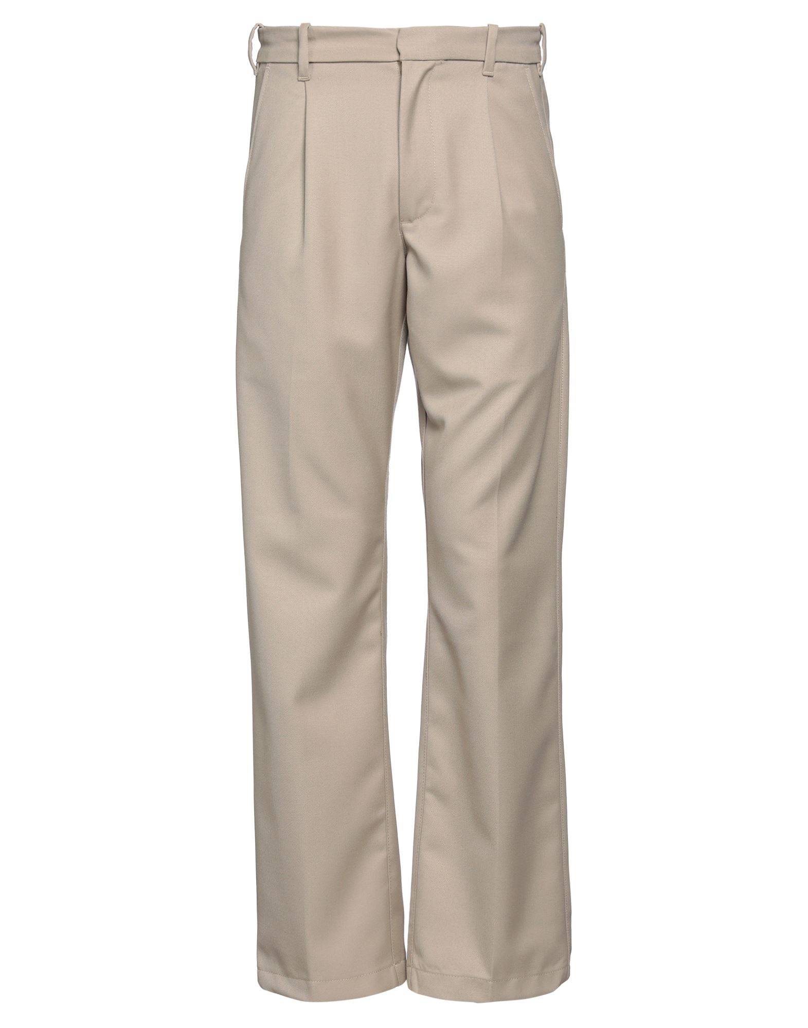 캐주얼 팬츠, 트윌, 솔리드 컬러, 다트, 브랜드 로고, 하이 웨이스트, 스트레이트 레그, 레귤러 핏, 지퍼 여밈, 후크 여밈, 멀티 포켓, 세탁기로 세탁, 건조기 사용가능. 이미지