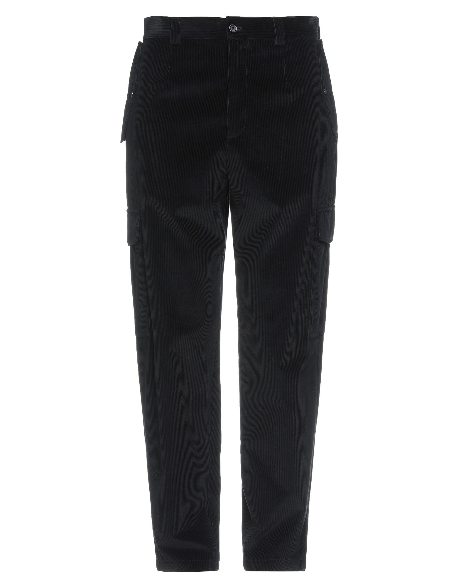 카고 팬츠, 코듀로이, 솔리드 컬러, 장식 부착 없음, 로우 크로치, 레귤러 핏, 멀티 포켓. 이미지
