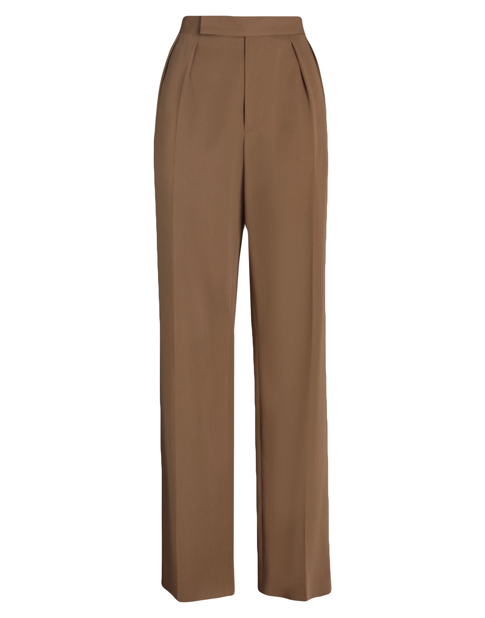 스트레이트 레그 팬츠, 울 보일, 솔리드 컬러, 장식 부착 없음, 하이 웨이스트, 레귤러 핏, 후크 여밈, 지퍼 여밈, 멀티 포켓. 이미지