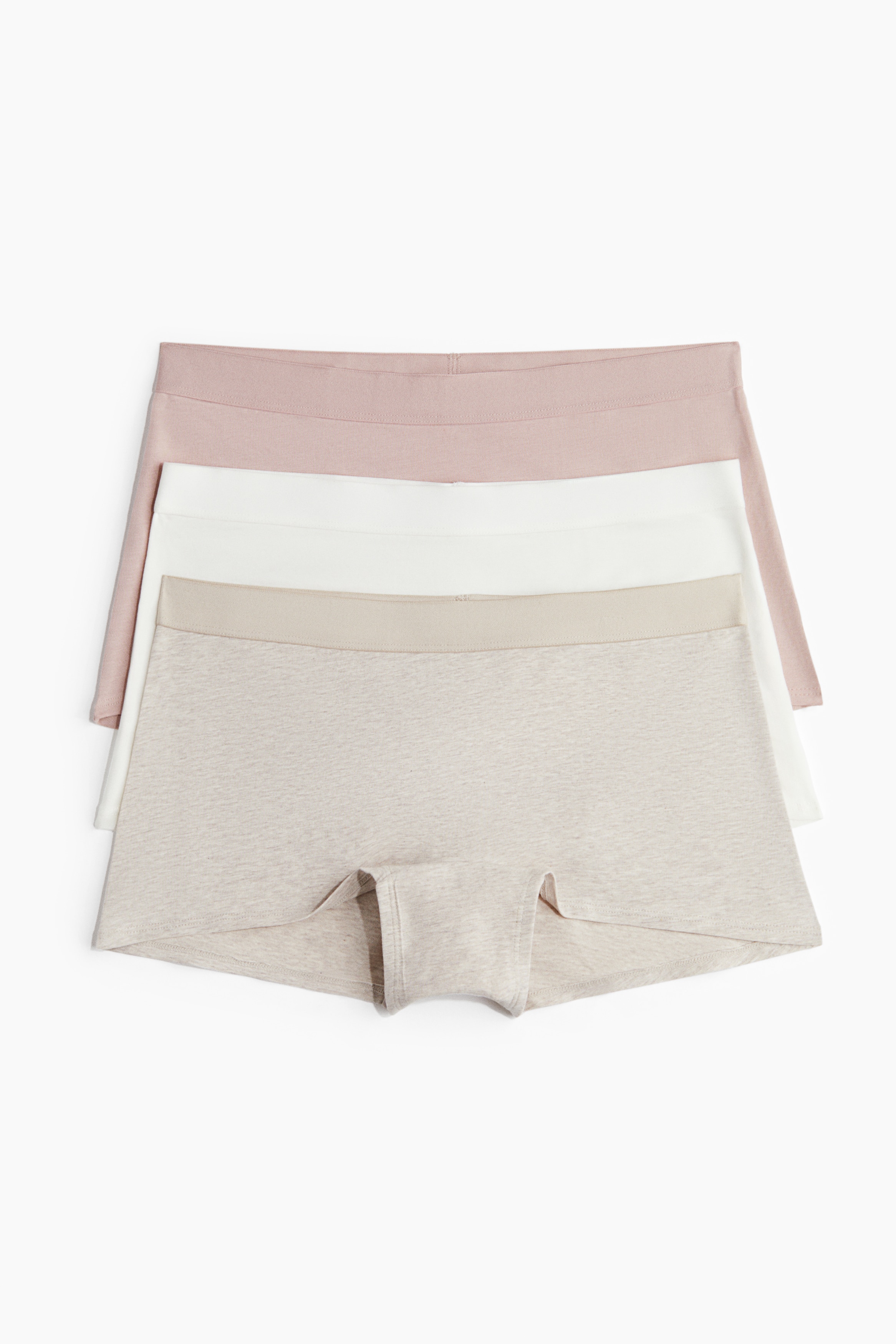 코튼 저지 소재의 미드라이즈 드로즈 세트. 아랫부분 안감 부착. 이미지