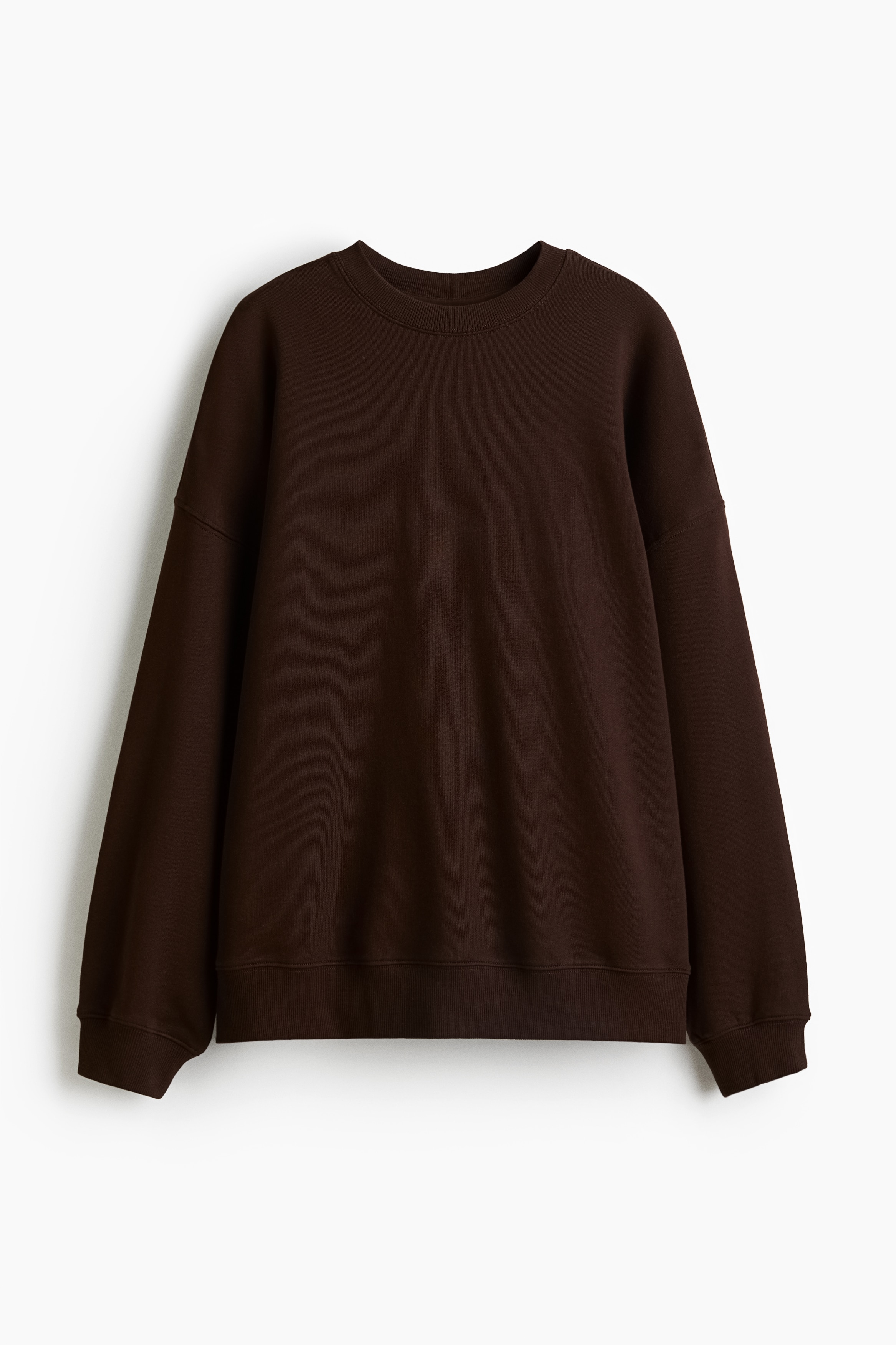 코튼 소재의 긴소매 라운드넥 스포츠 스웨트셔츠. 어깨 라인이 낮게 처리된 드롭 숄더. 리브드 트리밍. 이미지