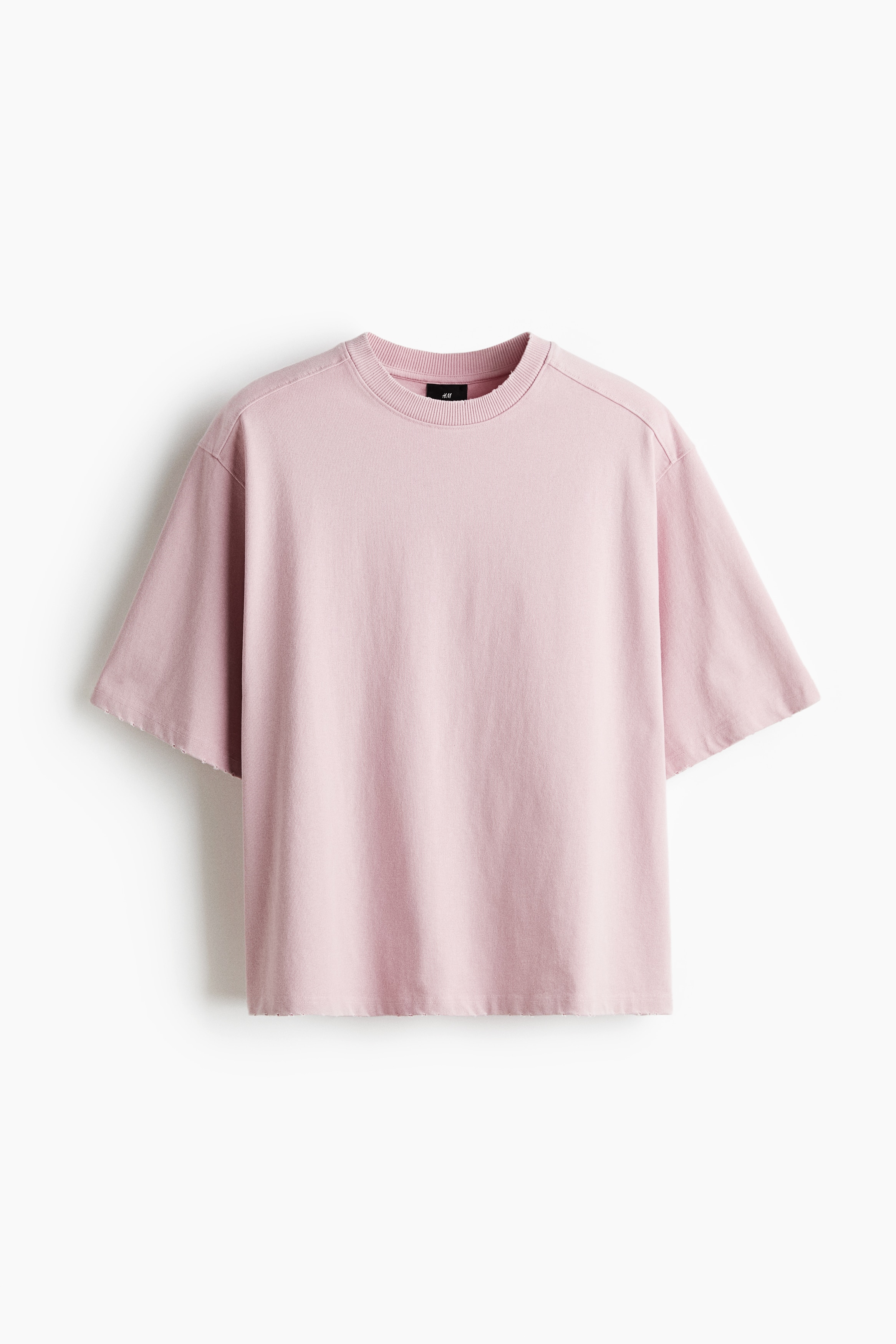 Boxy-style T-shirt in heavyweight cotton jersey with a round, rib-trimmed neckline, dropped shoulders and a straight-cut hem. Oversized fit for a baggy, extra-loose silhouette. 이미지1