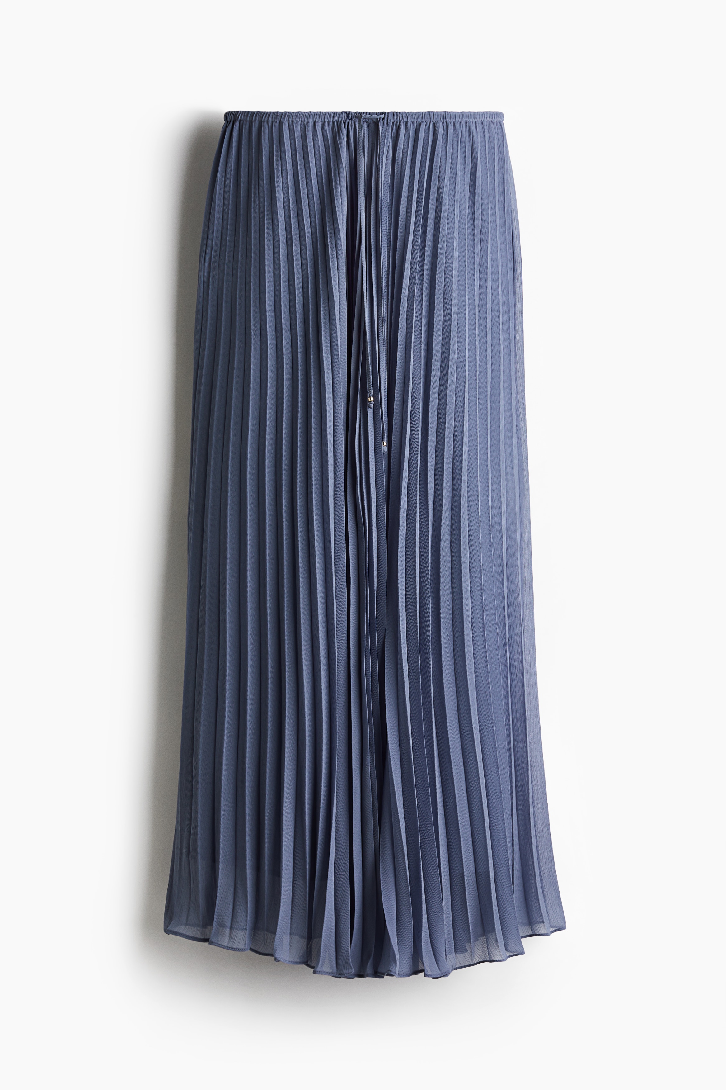 플리츠가 잡힌 크레이프 소재의 롱 플레어 스커트. 하이웨이스트. 가느다란 드로스트링이 있는 신축성 허릿단. 안감 부착. 이미지1