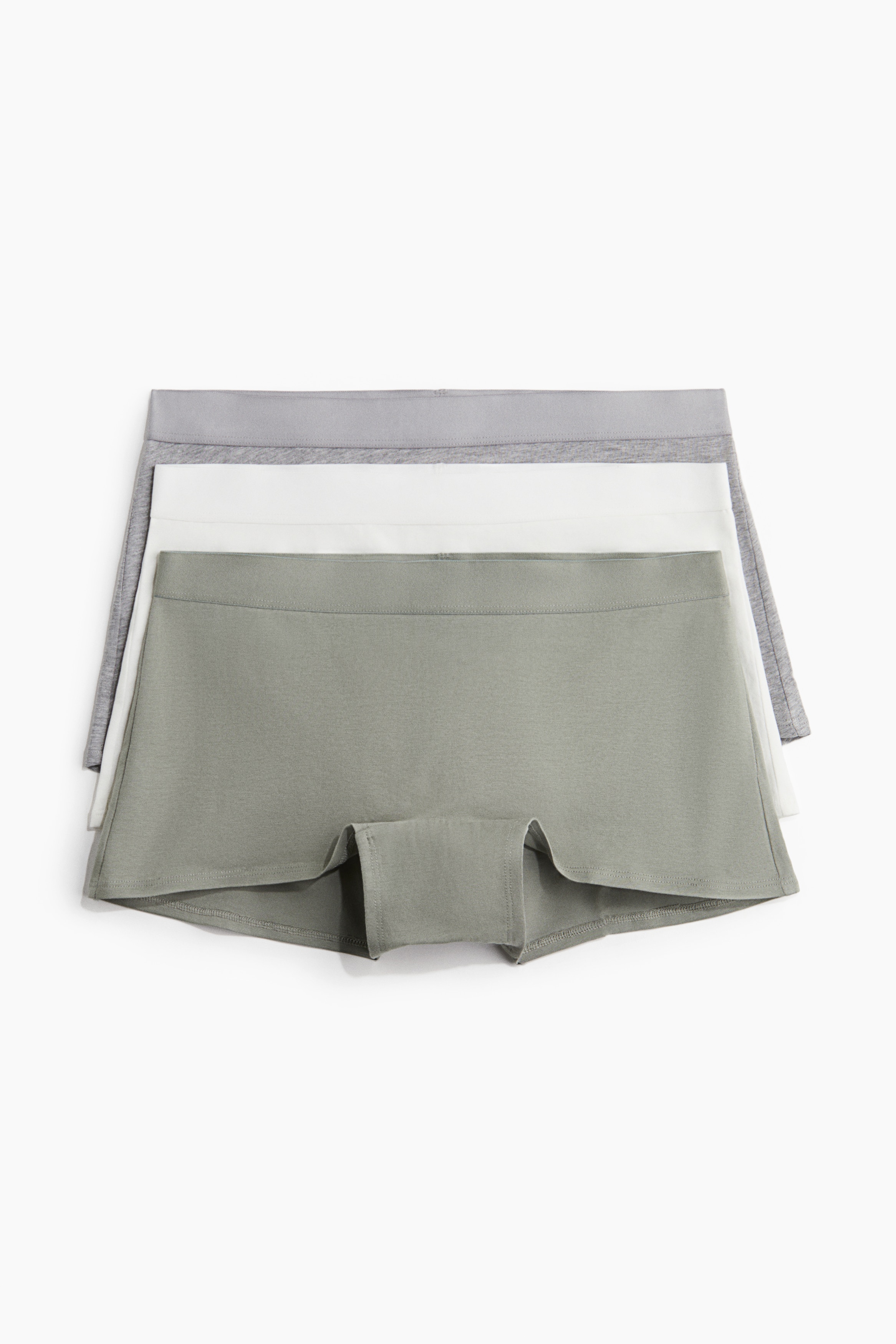 코튼 저지 소재의 미드라이즈 드로즈 세트. 아랫부분 안감 부착. 이미지