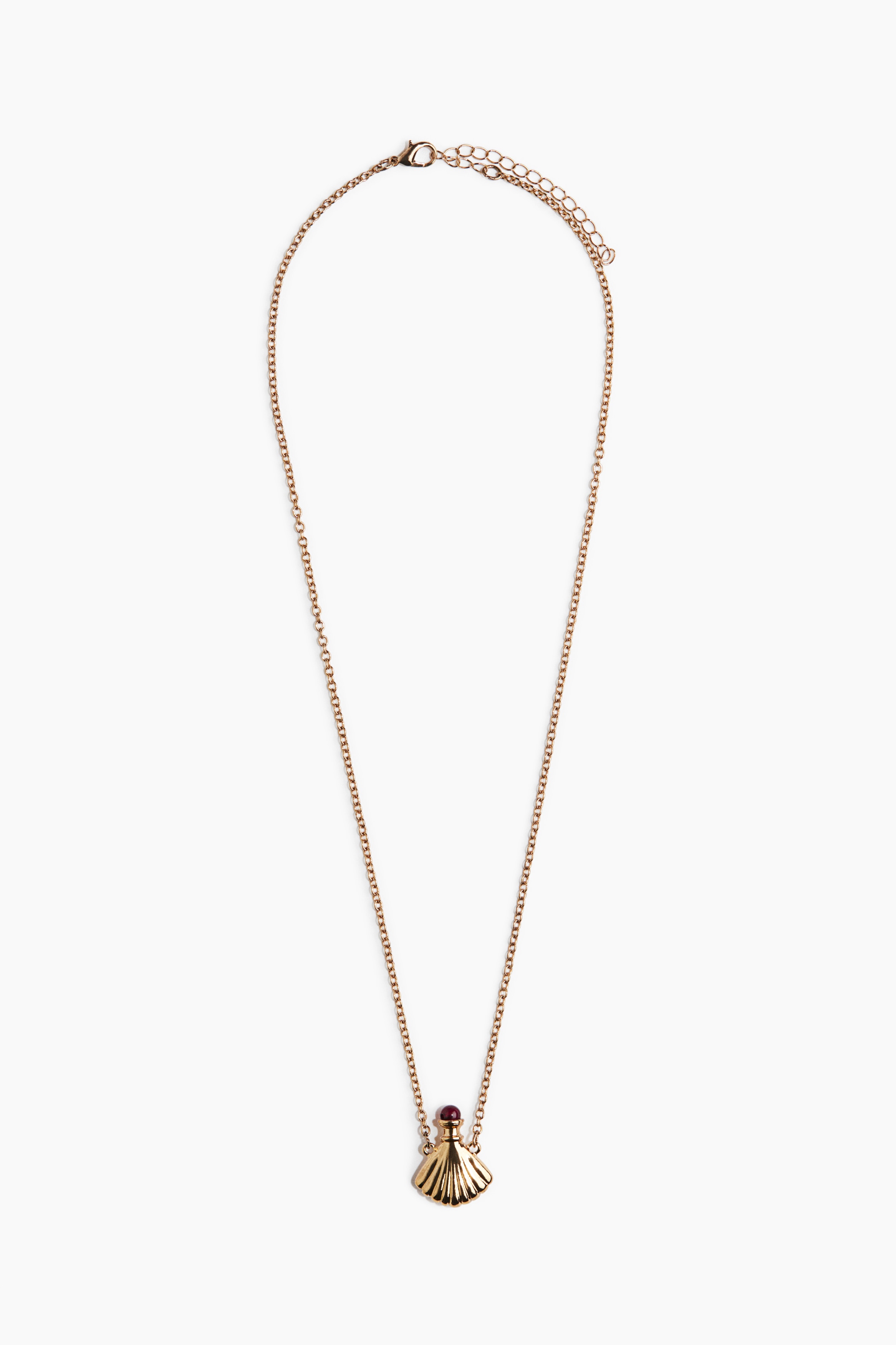 Metal chain necklace with a pendant. Adjustable length with a trigger clasp. 이미지