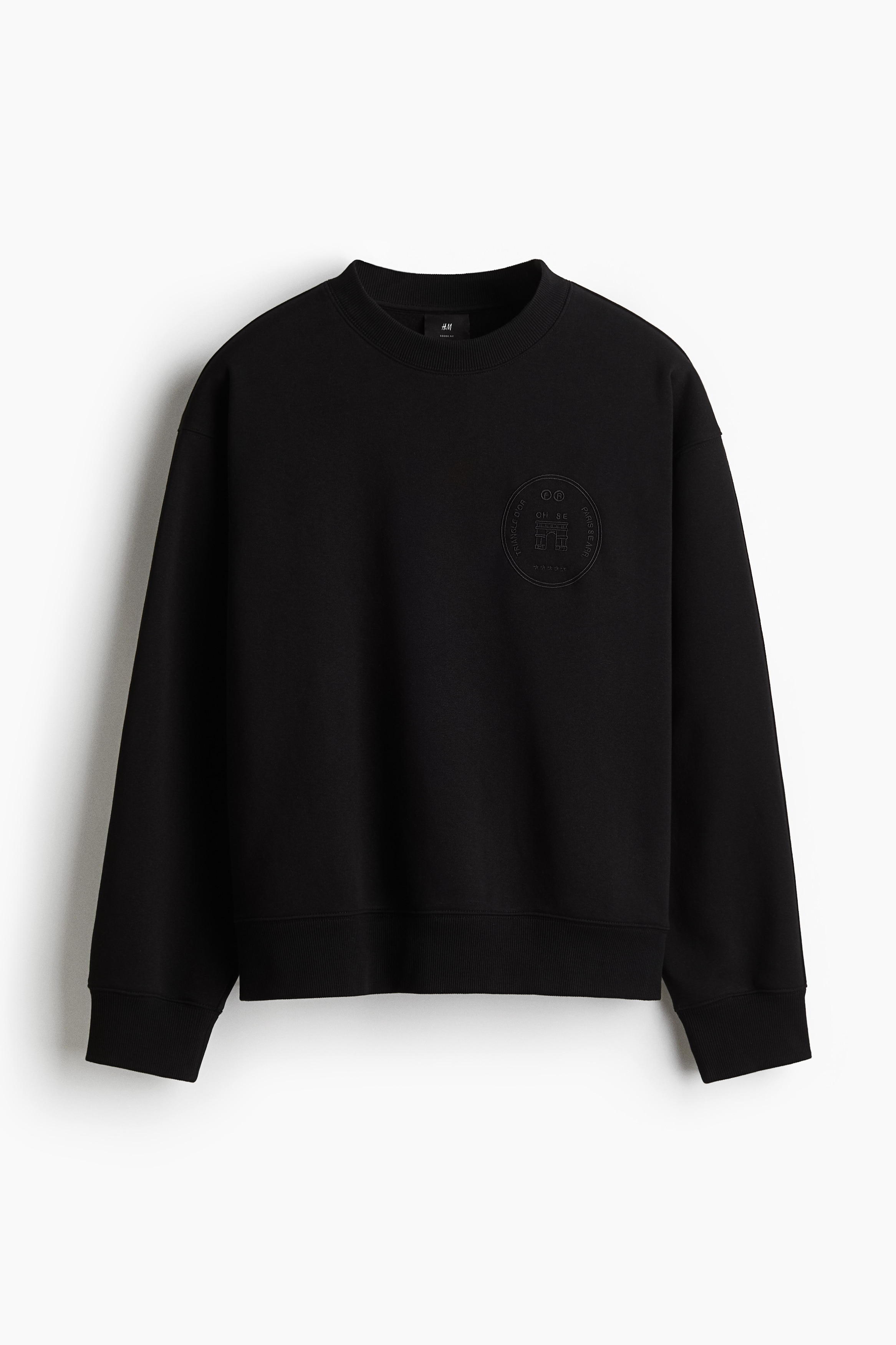 톡톡한 소재의 박시한 스웨트셔츠. 내부가 부드럽게 기모처리됨. 가슴 부분과 뒷면에 프린트 장식이 있음. 라운드넥. 긴소매. 리브드 트리밍. 착용감이 편안하고 클래식한 레귤러핏 실루엣. 이미지