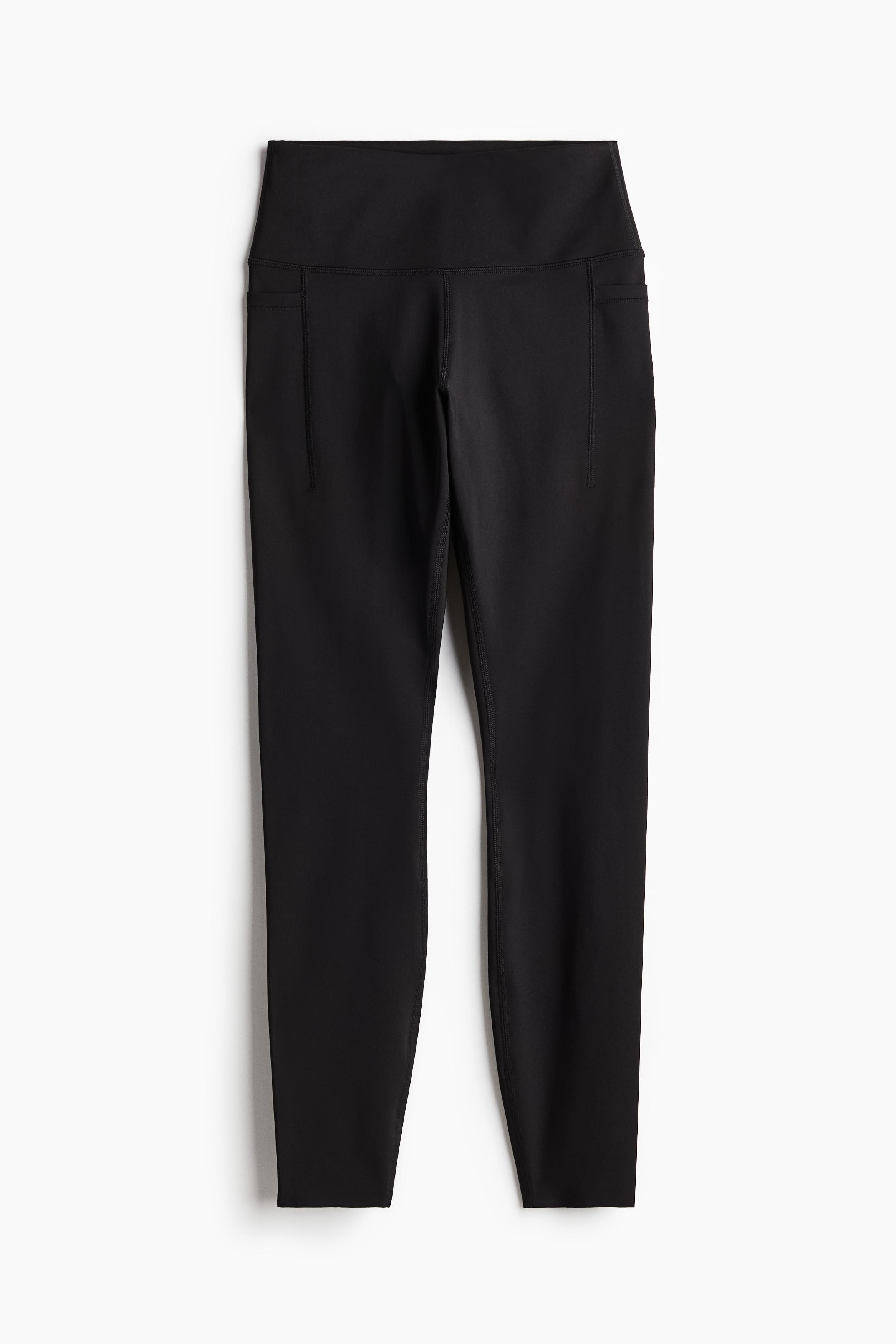 수분을 빠르게 흡수하여 편안하고 쾌적한 활동을 도와주는 기능성 DryMove™ 소재의 스포츠 레깅스. 하이웨이스트. 와이드한 허릿단. 휴대전화나 피트니스 등록증을 쉽게 꺼낼 수 있는 양쪽 다리 포켓. 이미지