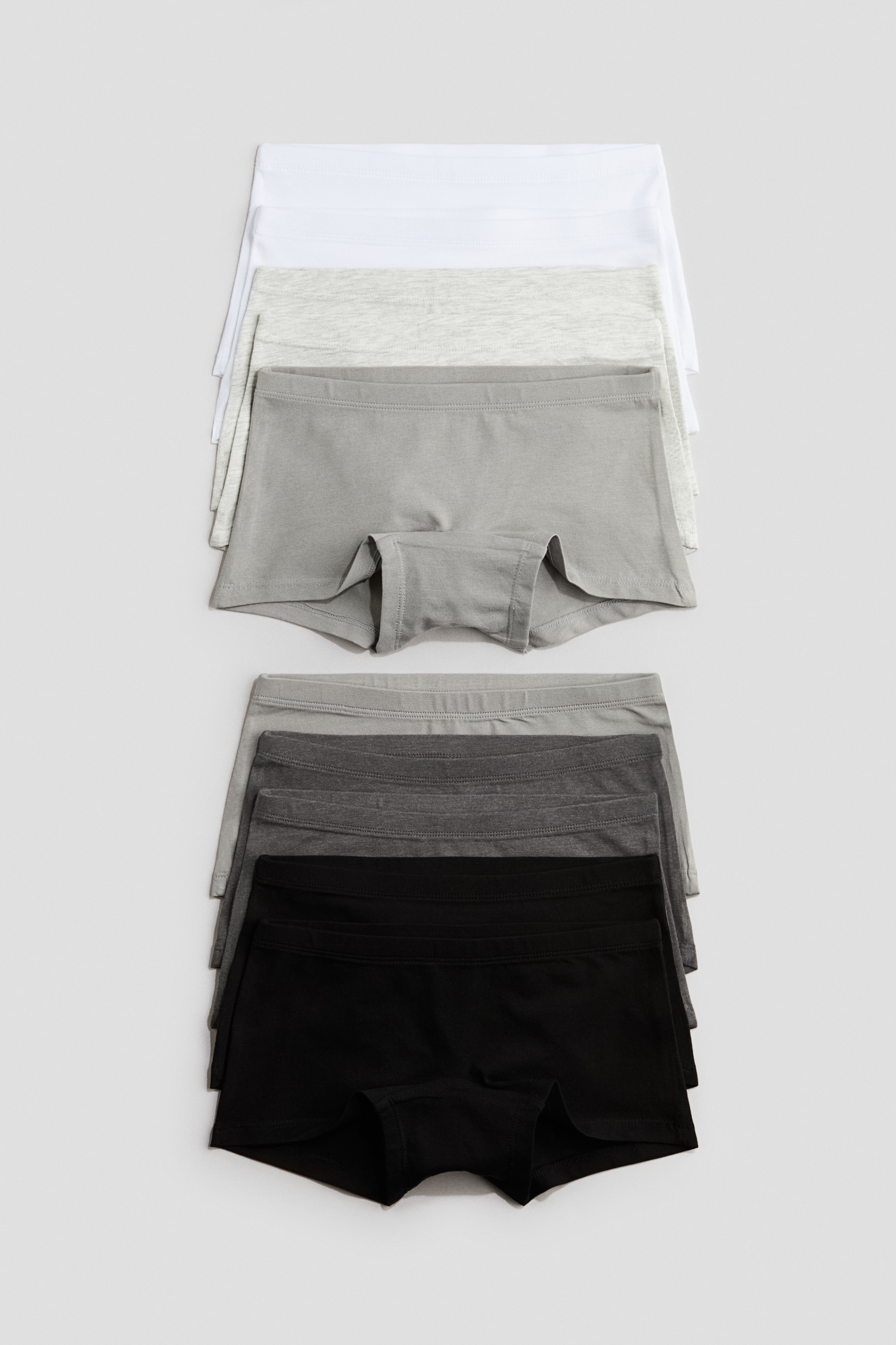 부드러운 저지 소재의 박서 브리프 세트. 신축성 허릿단. 하단 안감 부착. 이미지