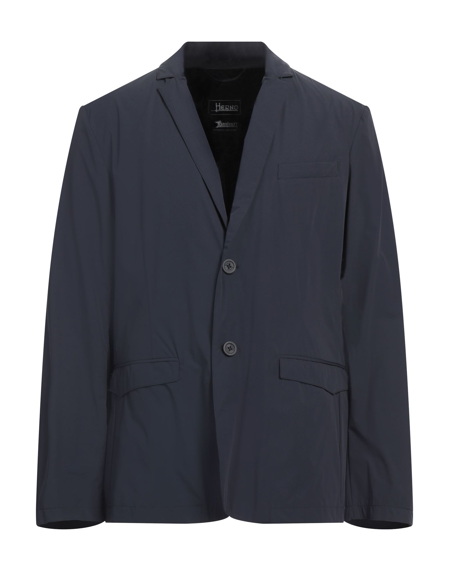 테크니컬 패브릭, 장식 부착 없음, 솔리드 컬러, 라펠, 싱글브레스티드, 롱 슬리브, 안감없음, 버튼 여밈, 멀티 포켓, 스트레치, 싱글브레스티드 자켓. 이미지