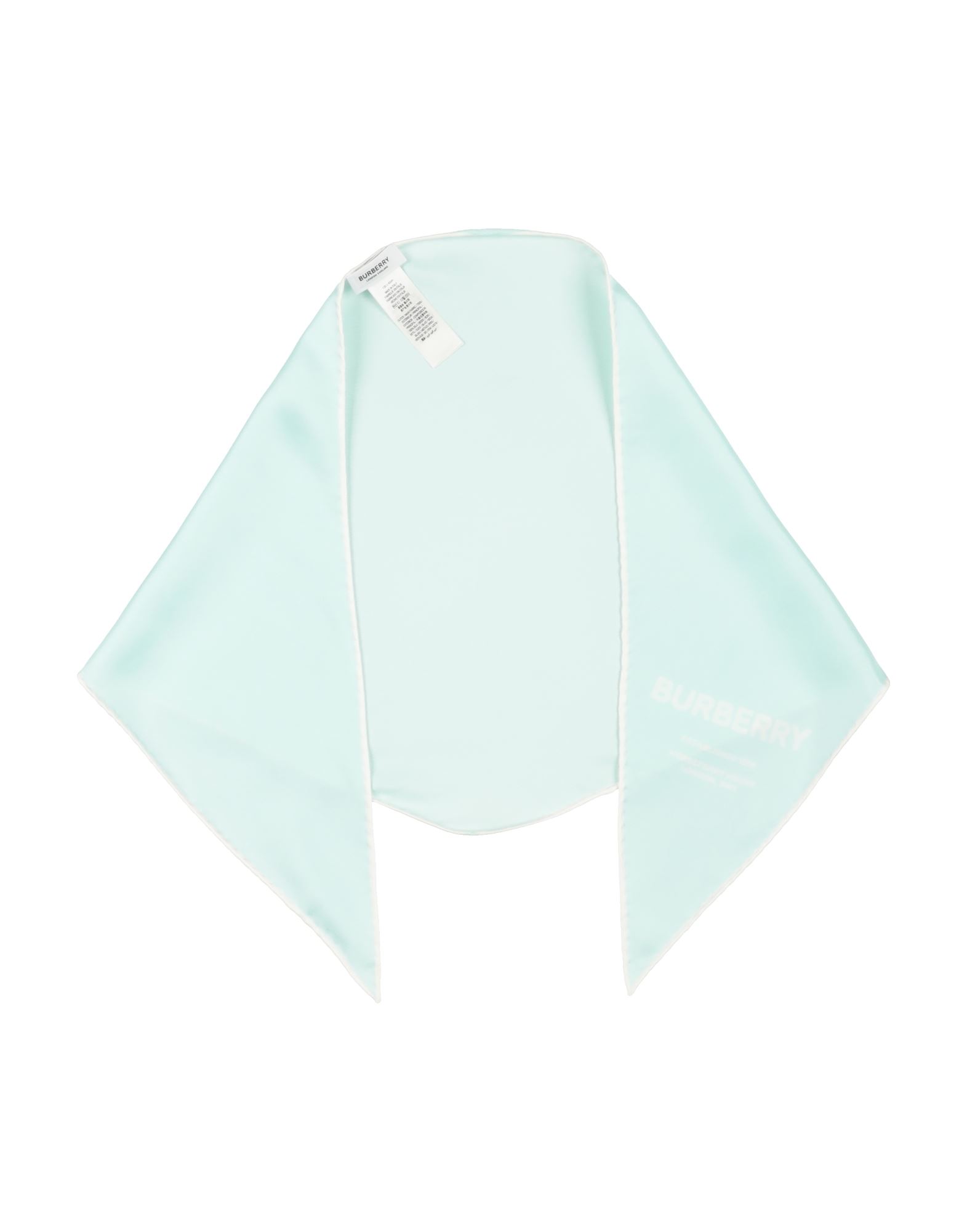 숄, 새틴, 솔리드 컬러, 브랜드 로고, 드라이클리닝, 표백 금지, 건조기 사용불가. 이미지