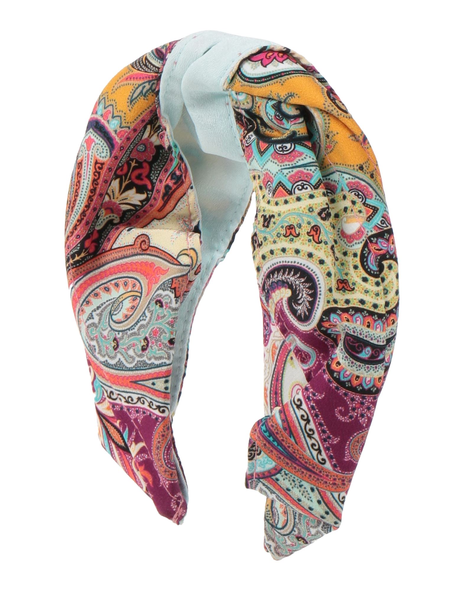 헤어밴드, 새틴, 페이즐리 패턴, 장식 부착 없음. 이미지