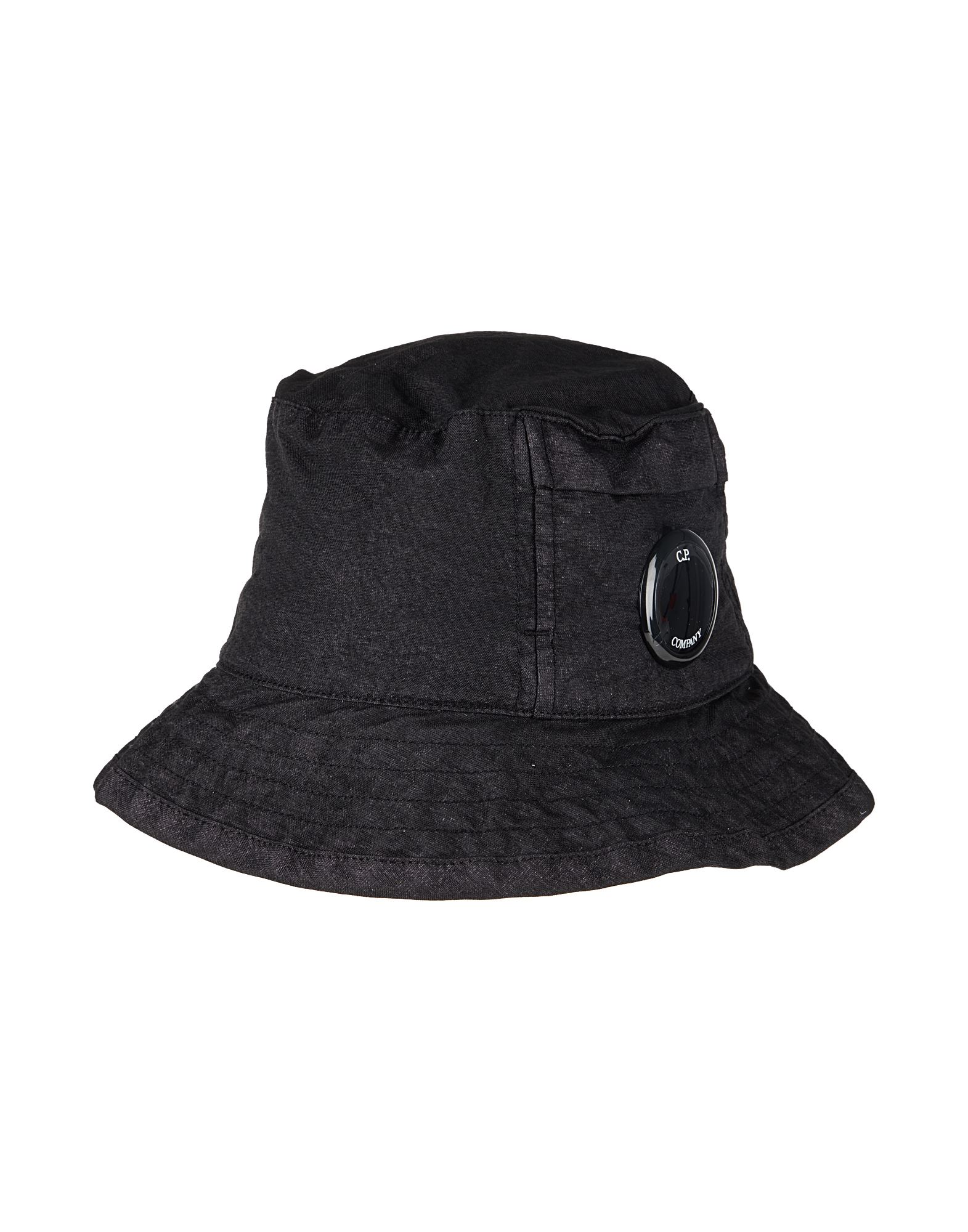 버킷 햇, 우븐, 장식 디테일 솔리드 컬러, 브랜드 로고. 이미지