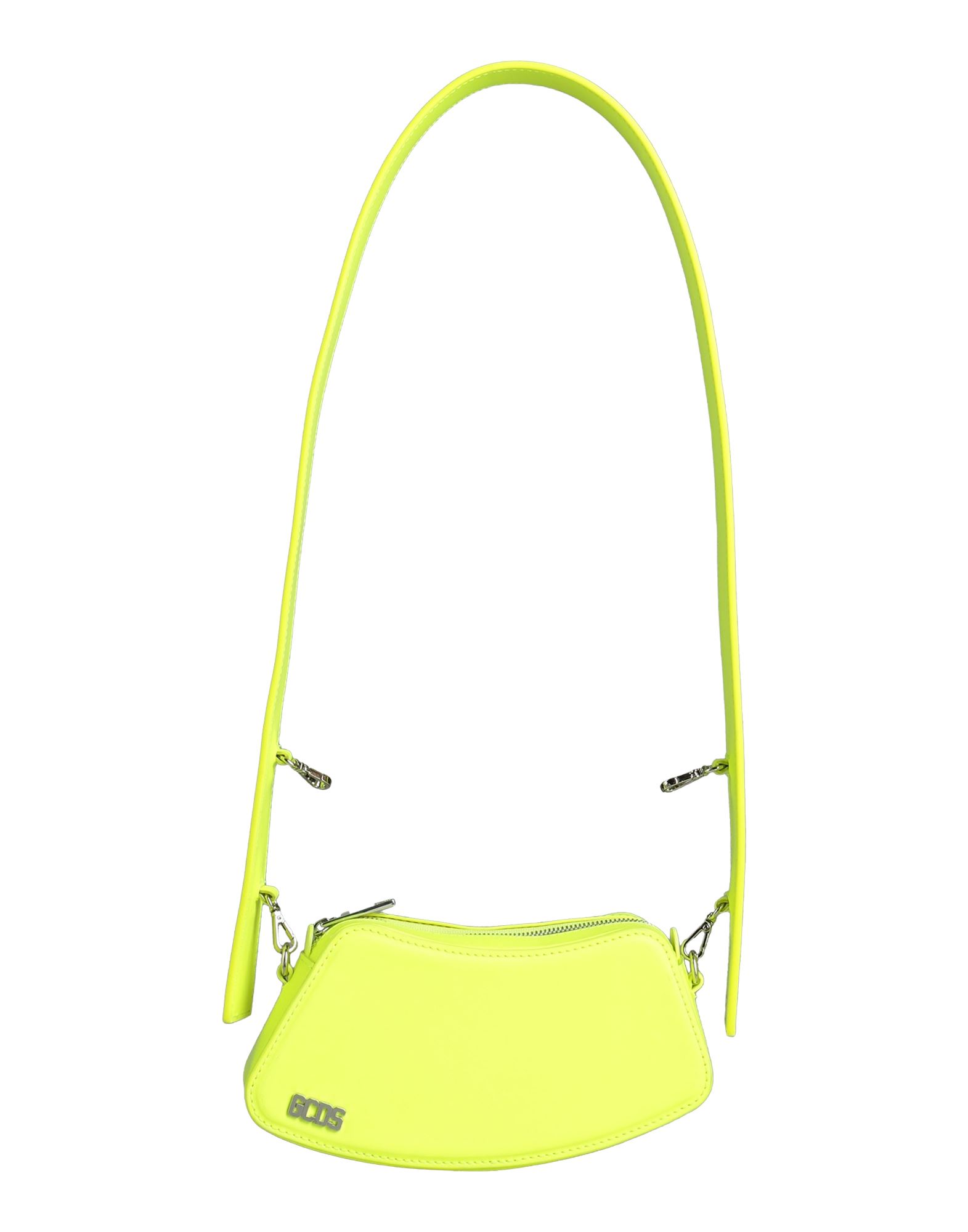 숄더백, 미디엄 스타일, 가죽, 네온 컬러, 브랜드 로고, 솔리드 컬러, 지퍼 여밈, 분리 가능한 핸들, 동물성 비섬유 자재 함유. 이미지