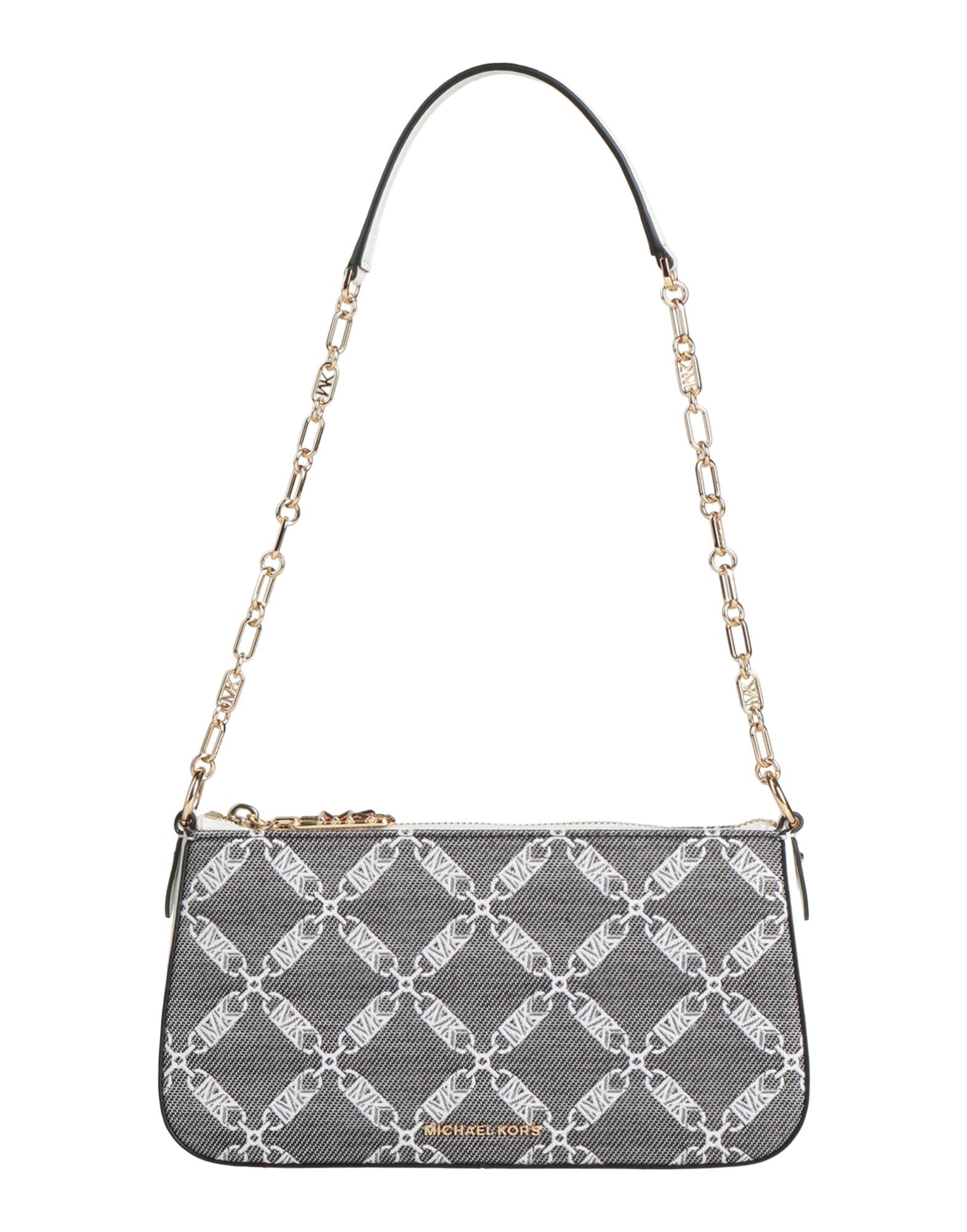 바게트백, 캔바스, 인조가죽, 로고 디자인, 장식 부착 없음, 지퍼 여밈, 안감있음, 내부 포켓, 싱글 핸들, 미디엄 스타일, 동물성 비섬유 자재 함유. 이미지