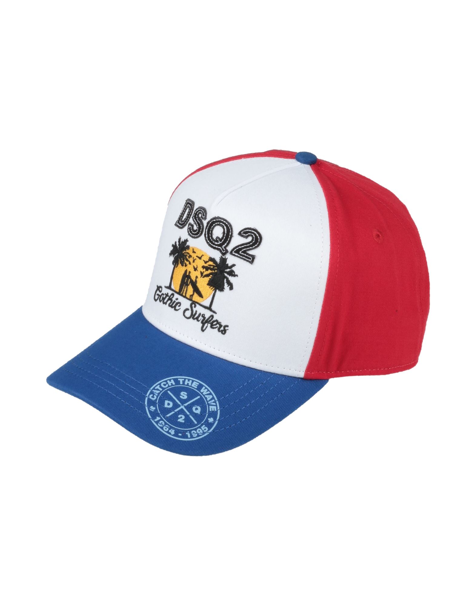 개버딘, 브랜드 로고, 멀티컬러 패턴, 하드 바이저, 조절가능 클로져, 베이스볼 캡. 이미지