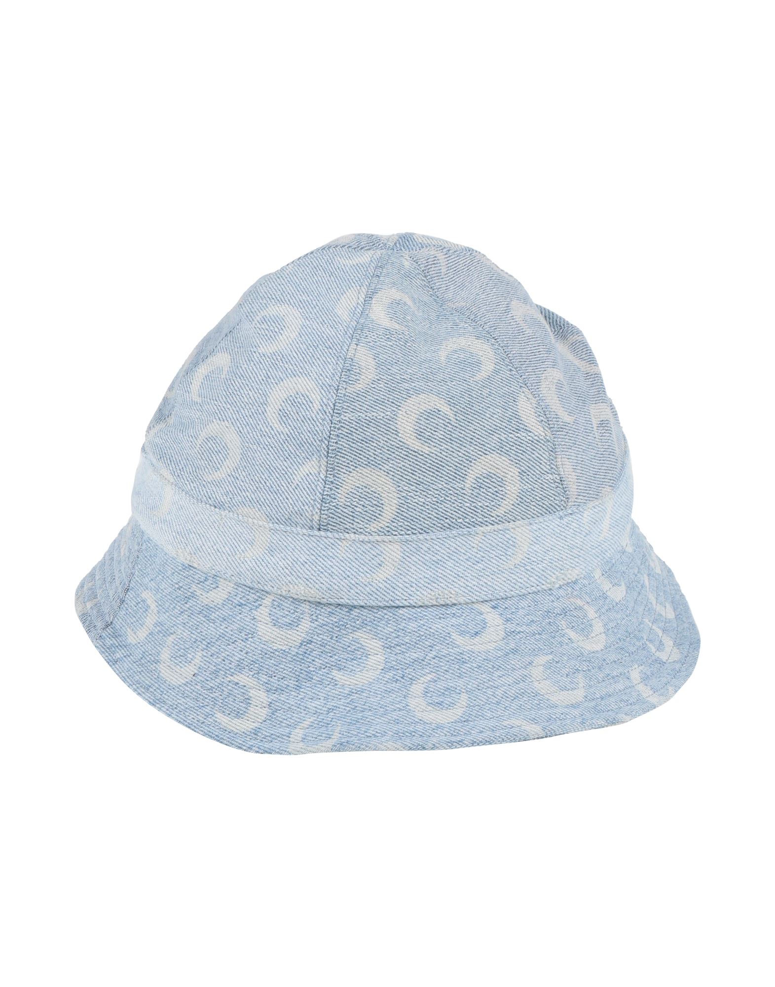 버킷 햇, 데님, 로고 디자인, 장식 부착 없음, 미디움 브림, 드라이클리닝, 표백 금지, 건조기 사용불가, 다림질 금지. 이미지