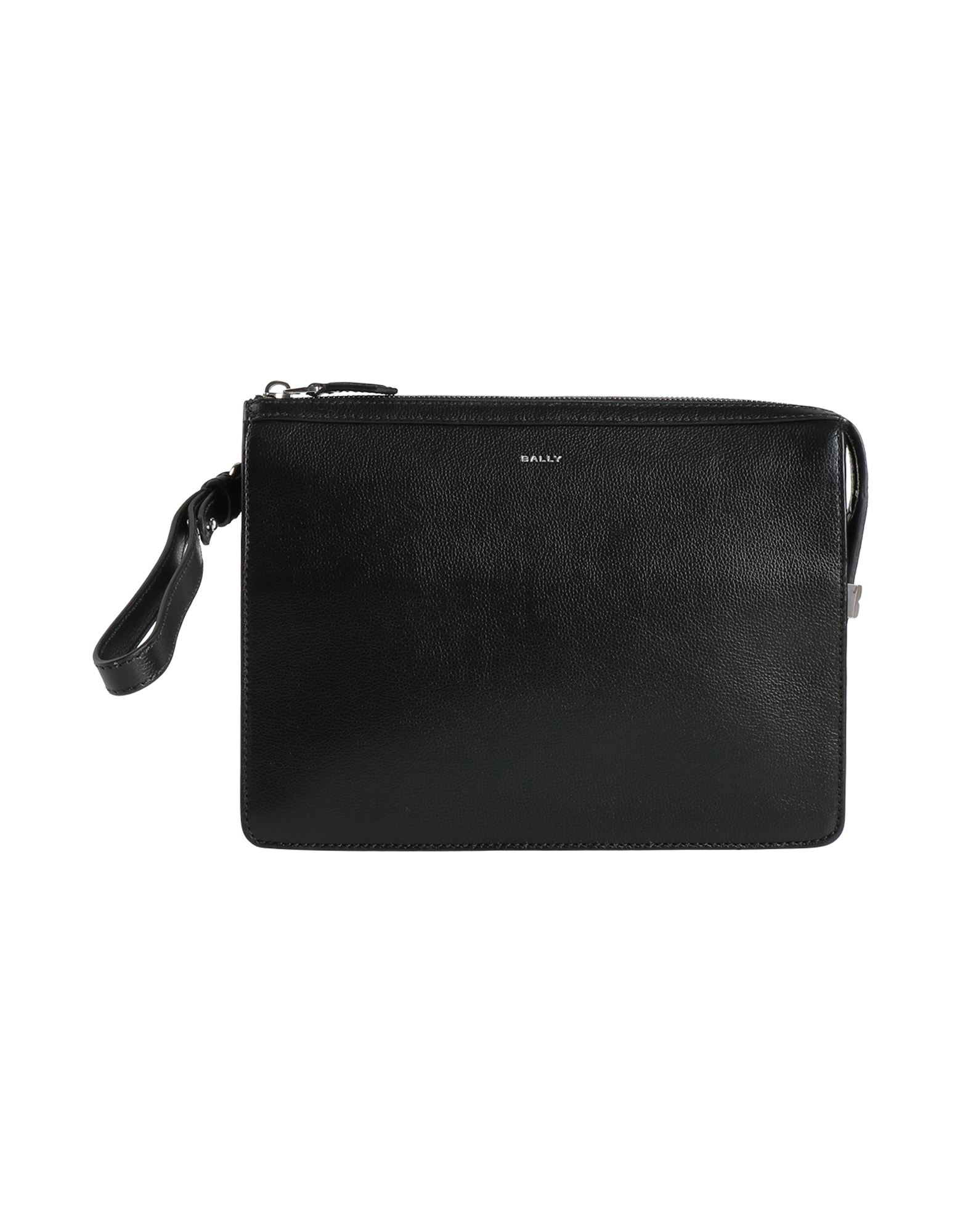 클러치, 페블 효과 가죽, 솔리드 컬러, 브랜드 로고, 지퍼 여밈, 안감있음, 내부 포켓, 싱글 핸들, 미디엄 스타일, 동물성 비섬유 자재 함유. 이미지