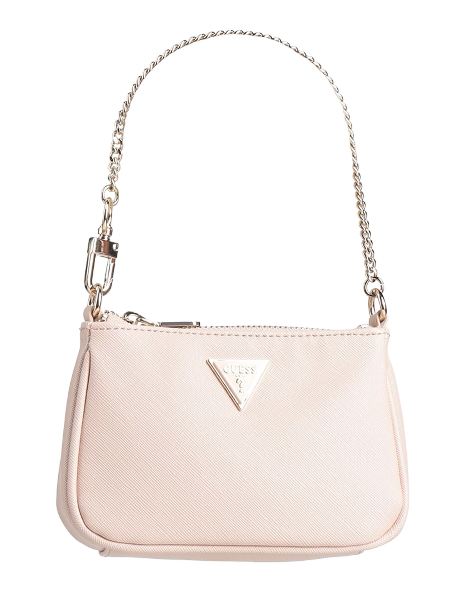 핸드백, 인조가죽, 장식 디테일 솔리드 컬러, 브랜드 로고, 지퍼 여밈, 안감있음, 분리 가능한 핸들, 스몰 스타일. 이미지