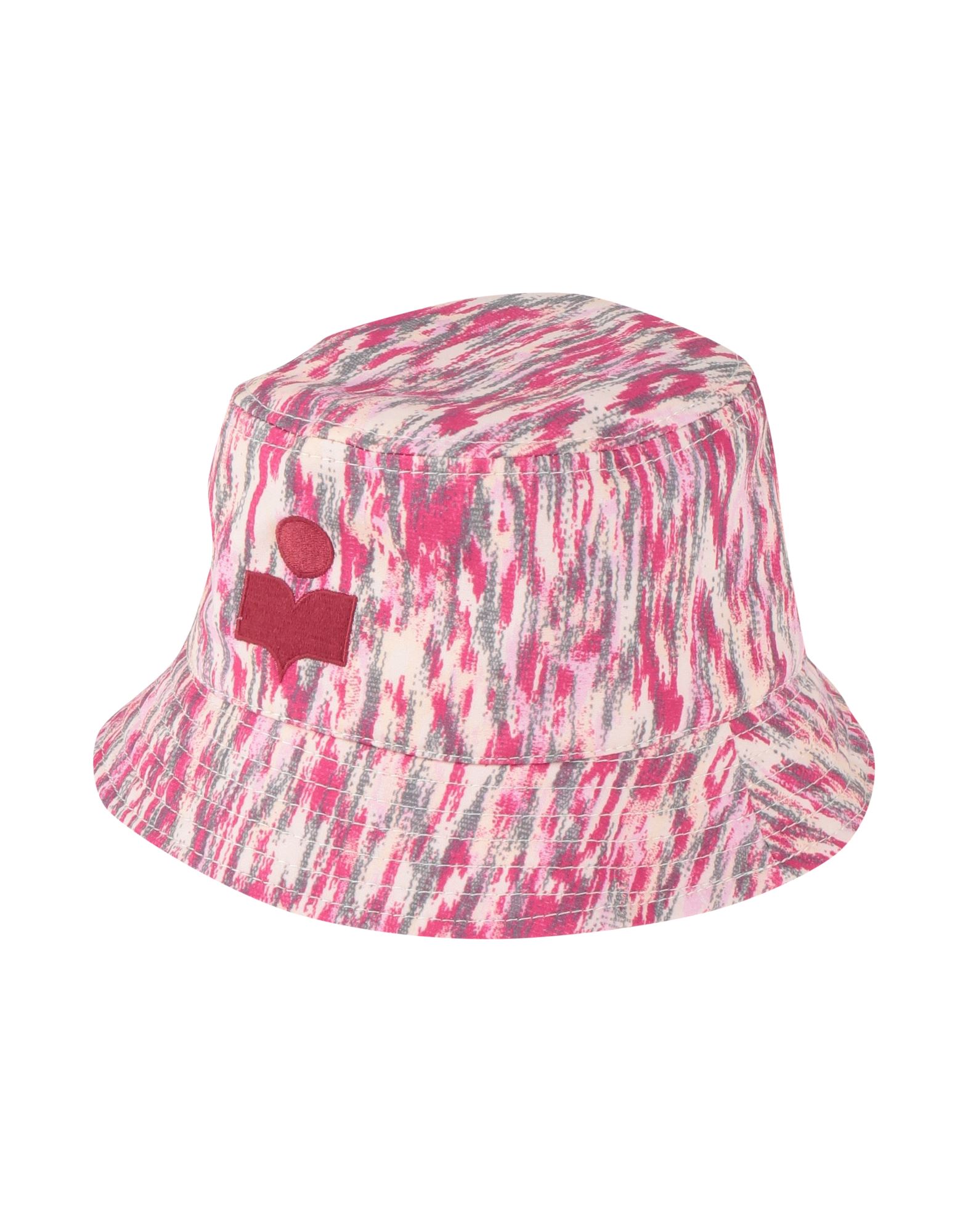 피셔맨 햇, 우븐, 자수 로고 장식, 멀티컬러 패턴, 스몰 브림, 드라이클리닝 금지, 표백 금지, 건조기 사용불가. 이미지