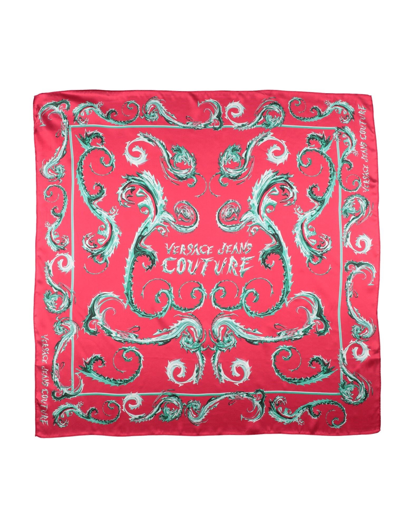 스카프, 새틴, 시그니처 프린트, 브랜드 로고, 세탁기로 세탁, 표백 금지, 건조기 사용불가. 이미지