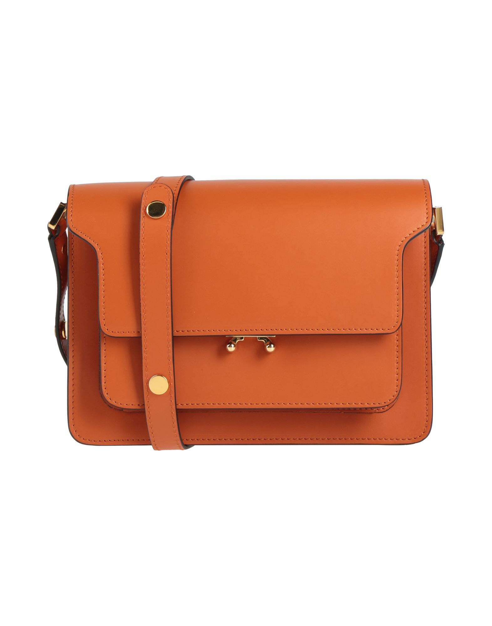 플랩백, 가죽, 솔리드 컬러, 장식 부착 없음, 클래스프 클로져, 안감있음, 내부 포켓, 외부 포켓, 조절가능 숄더 스트랩, 가죽 스트랩, 미디엄 스타일, 동물성 비섬유 자재 함유. 이미지