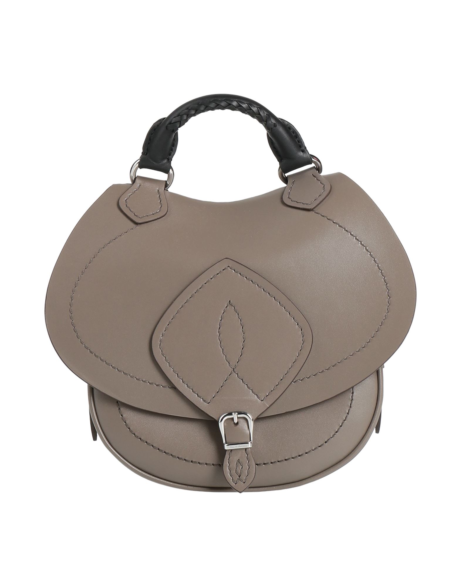 플랩백, 가죽, 솔리드 컬러, 브랜드 로고, 스냅버튼 여밈, 안감 처리한 내부, 내부 지퍼 포켓, 싱글 핸들, 탈착가능 숄더 스트랩, 스몰 스타일, 동물성 비섬유 자재 함유. 이미지