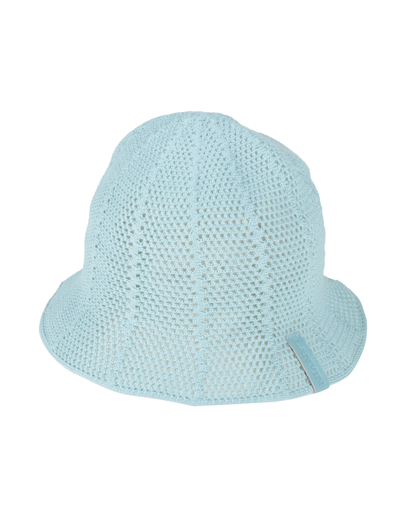 버킷 햇, 크로셰 니트, 라이트웨이트 니트, 솔리드 컬러, 브랜드 로고, 미디움 브림, 드라이클리닝, 표백 금지, 건조기 사용불가. 이미지
