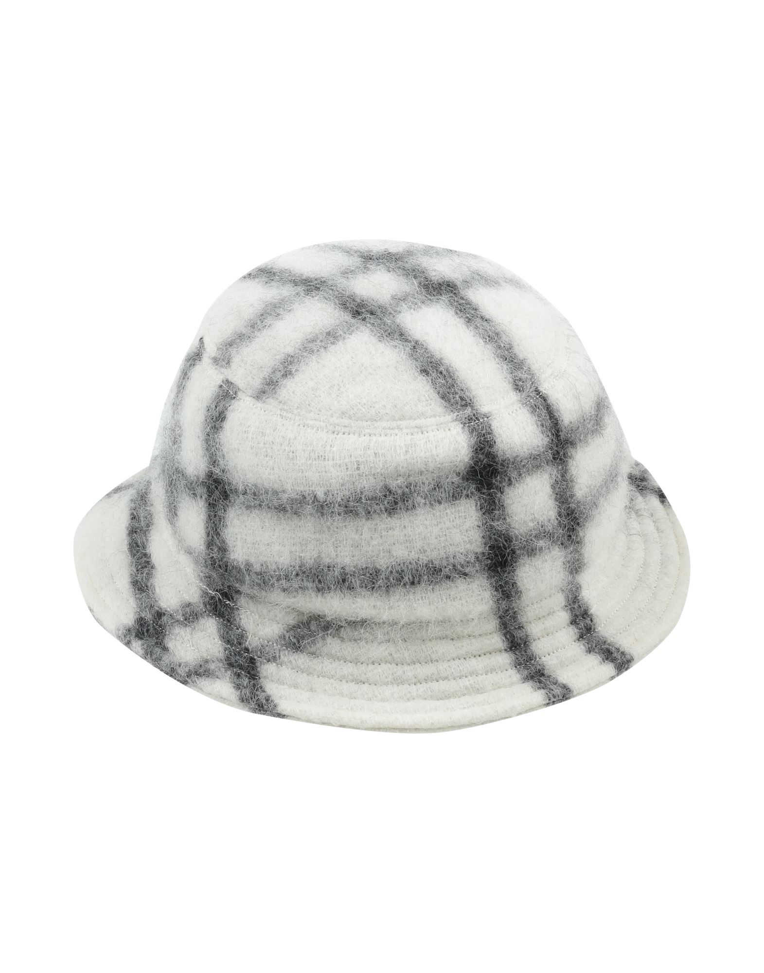 버킷 햇, 브러시드 펠트, 체크, 장식 부착 없음, 안감있음, 드라이클리닝, 표백 금지, 건조기 사용불가. 이미지