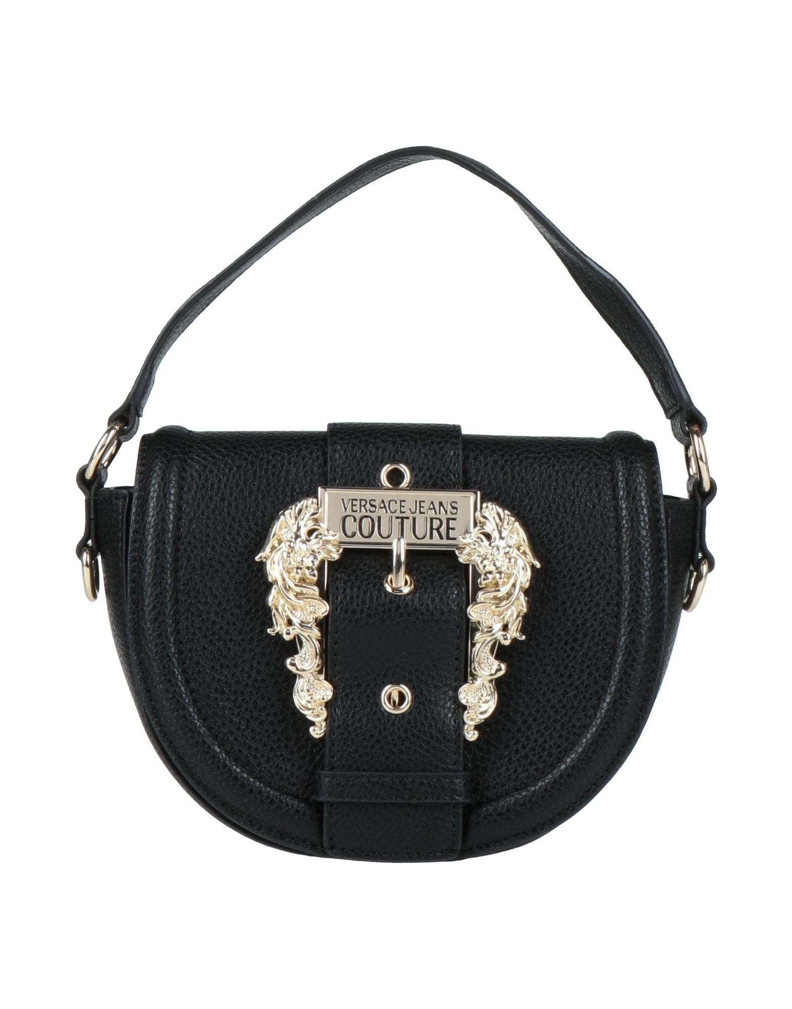 새들백, 인조가죽, 장식 디테일 솔리드 컬러, 브랜드 로고, 버클, 마그네틱 클로져, 안감있음, 내부 지퍼 포켓, 싱글 핸들, 탈착가능 숄더 스트랩, 스몰 스타일. 이미지