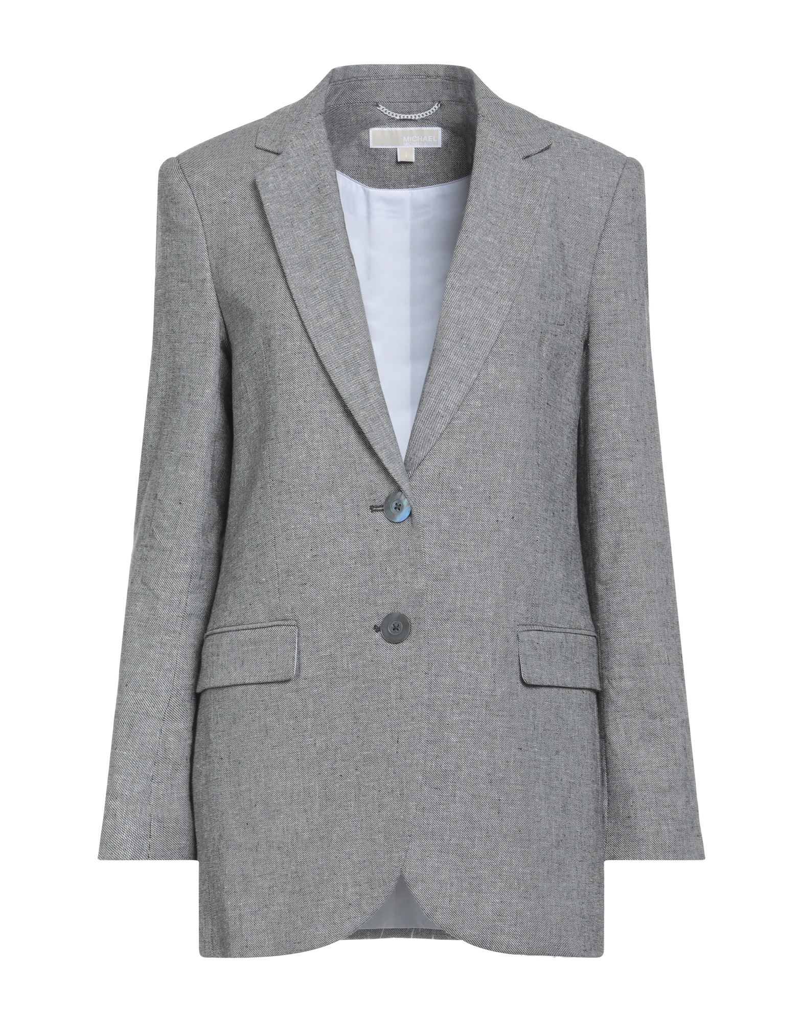 평직, 투톤 패턴, 라펠, 싱글브레스티드, 롱 슬리브, 안감있음, 2 버튼, 멀티 포켓, 장식 부착 없음, 어깨 패드 내장, 싱글브레스티드 자켓. 이미지