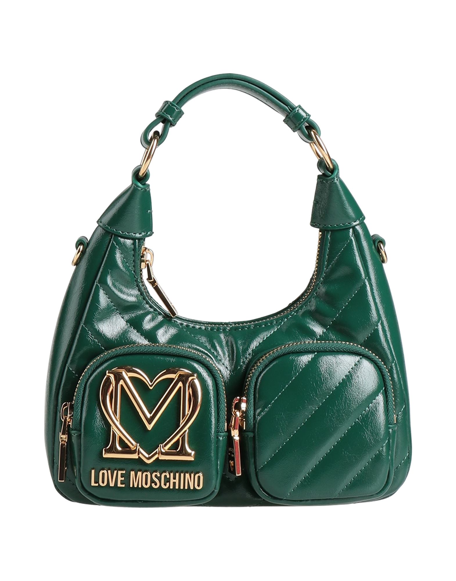 호보백, 합성 소재, 장식 디테일 솔리드 컬러, 브랜드 로고, 지퍼 여밈, 안감있음, 외부 포켓, 싱글 핸들, 탈착가능 숄더 스트랩, 미디엄 스타일. 이미지