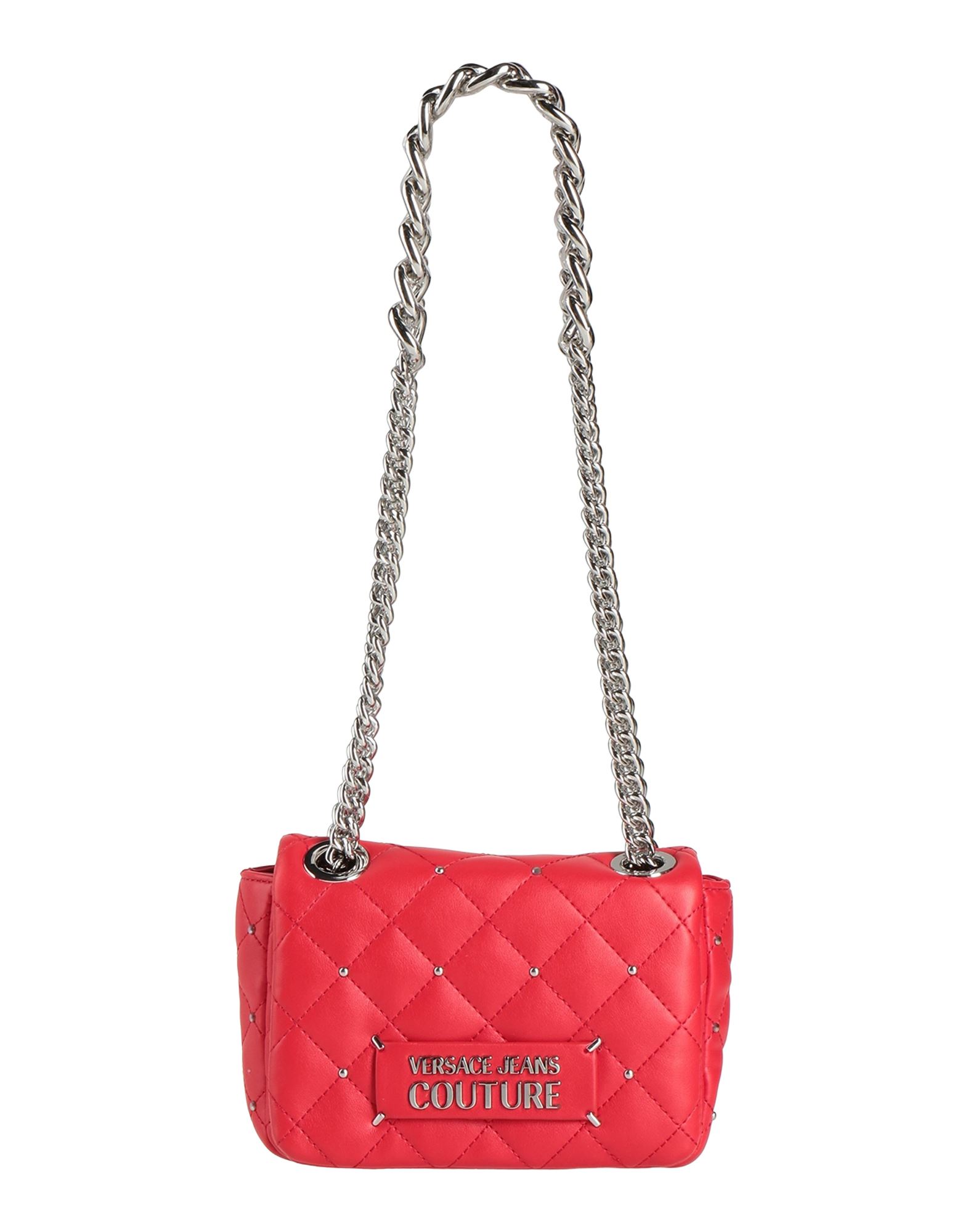 플랩백, 인조가죽, 장식 디테일 솔리드 컬러, 브랜드 로고, 스터드, 마그네틱 클로져, 안감있음, 내부 지퍼 포켓, 스몰 스타일. 이미지